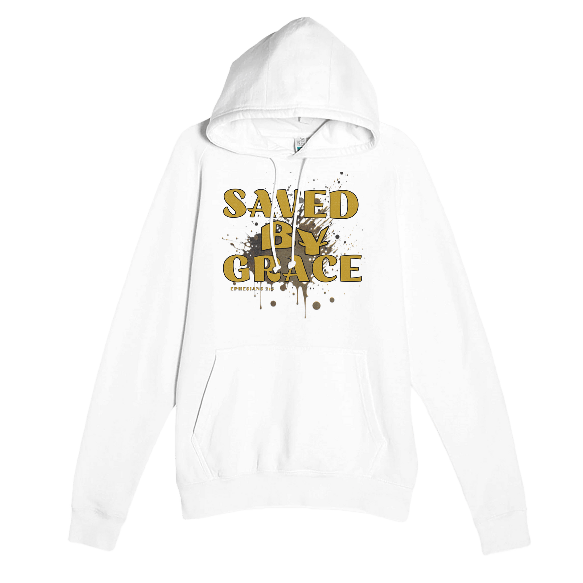 My Store Print Material White / XS Saved By Grace. Premium Unisex Pullover Hoodie | Laneseven LS13001