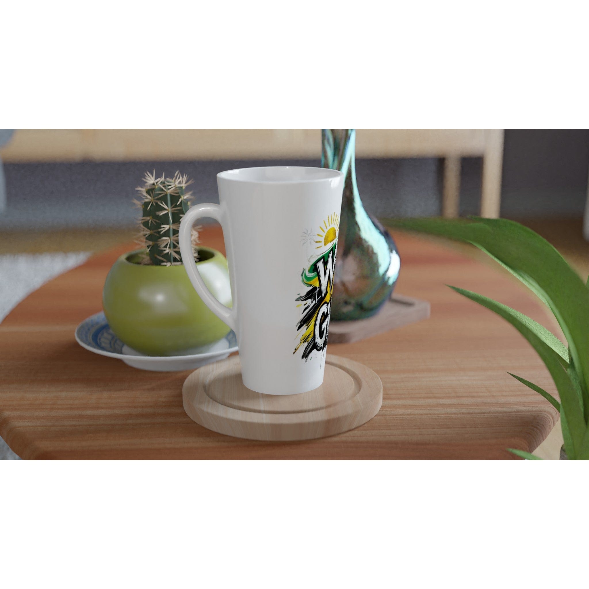 My Store Mugs Wa Gwan White Latte 17oz Ceramic Mug