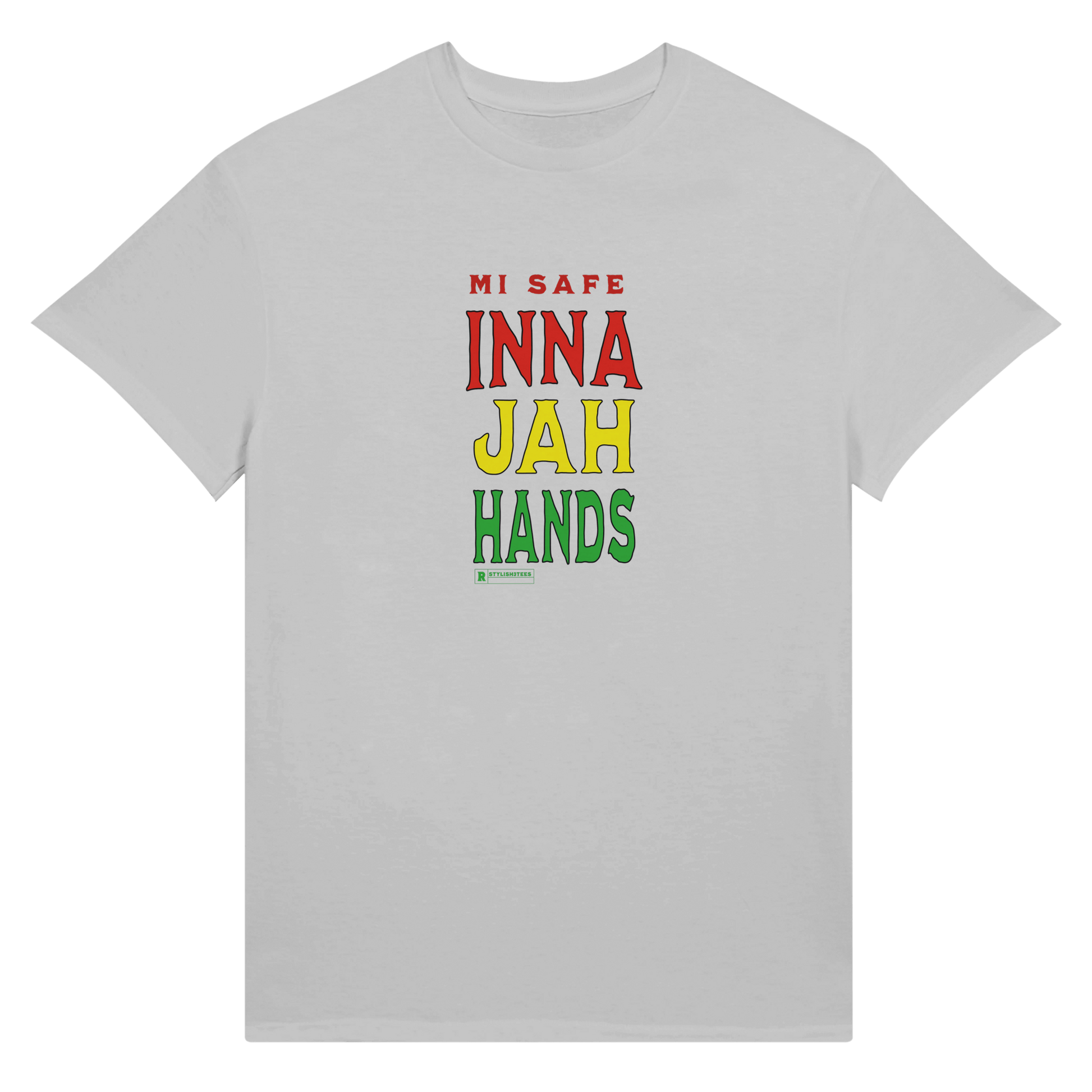My Store Print Material S / Ash Me Safe Inna Jay Hands Jamaica Women's Headliner Cropped Crewneck T-Shirt | Alternative 5114BP - Ultra Cotton Unisex Crewneck T-shirt | Gildan 2000