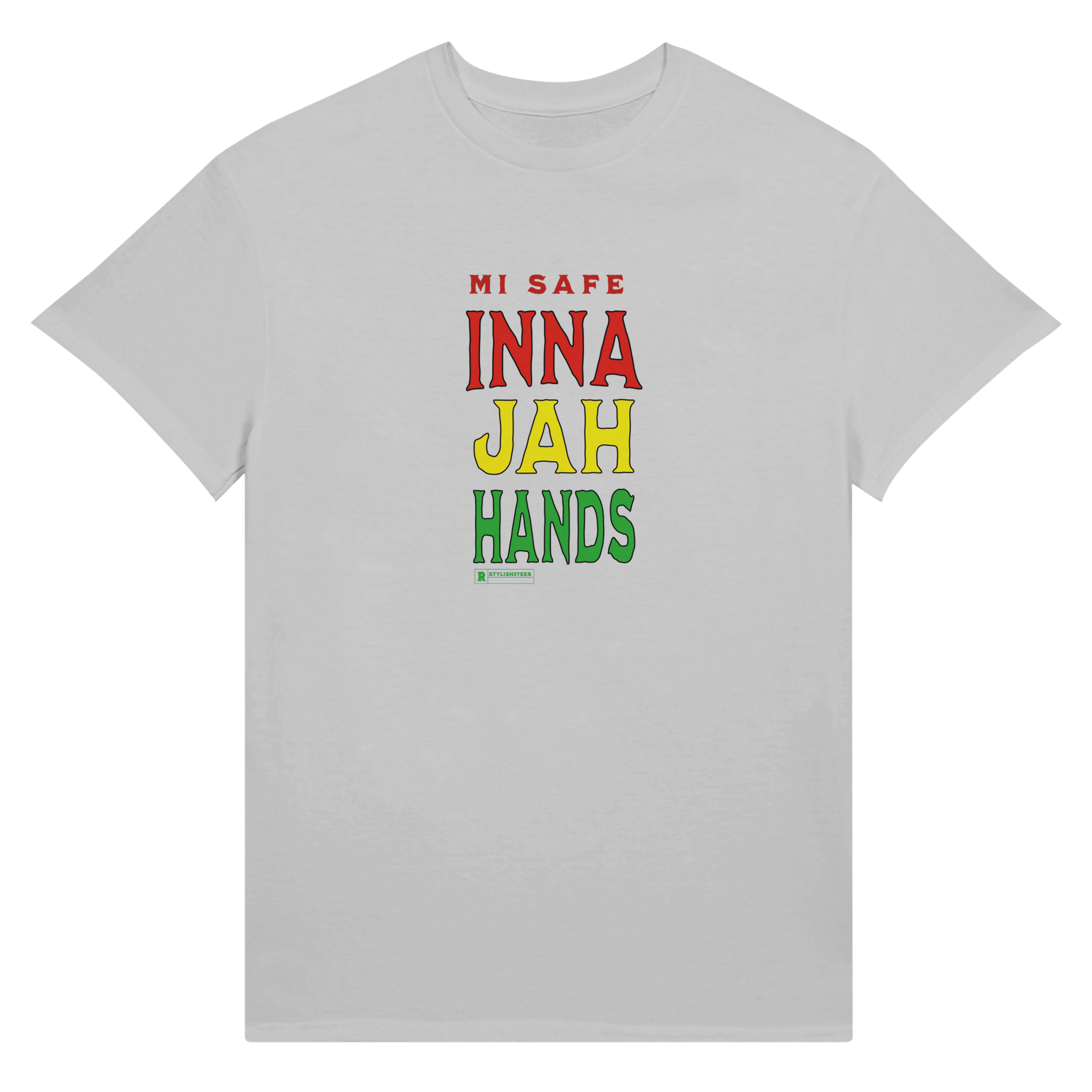 My Store Print Material S / Ash Me Safe Inna Jay Hands Jamaica Women's Headliner Cropped Crewneck T-Shirt | Alternative 5114BP - Ultra Cotton Unisex Crewneck T-shirt | Gildan 2000