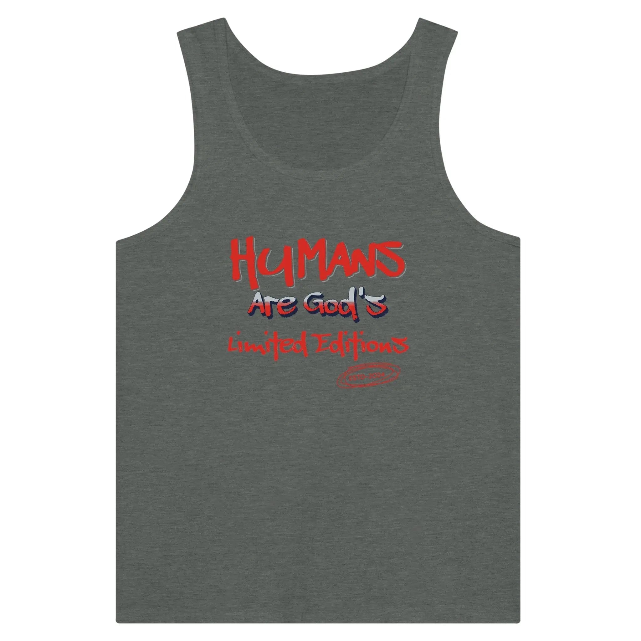 Stylish3Tees.com T-Shirts Deep Heather / S Gods Limited Editions Premium Unisex Tank Top