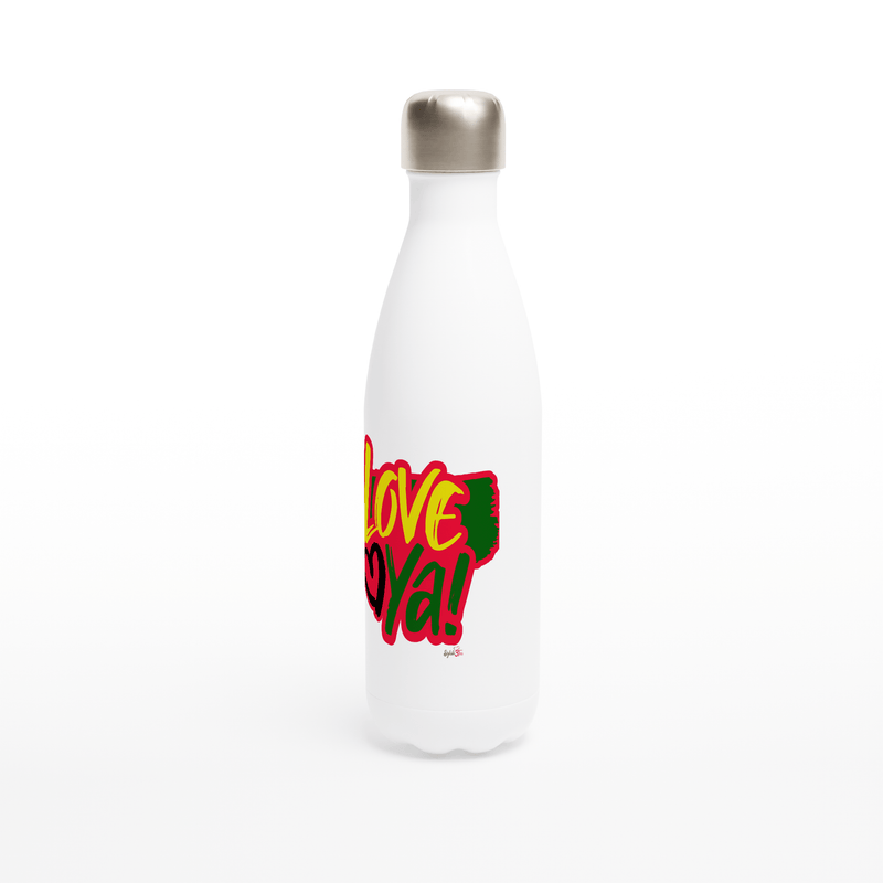My Store Bottle Love Ya White 17oz Stainless Steel Water Bottle