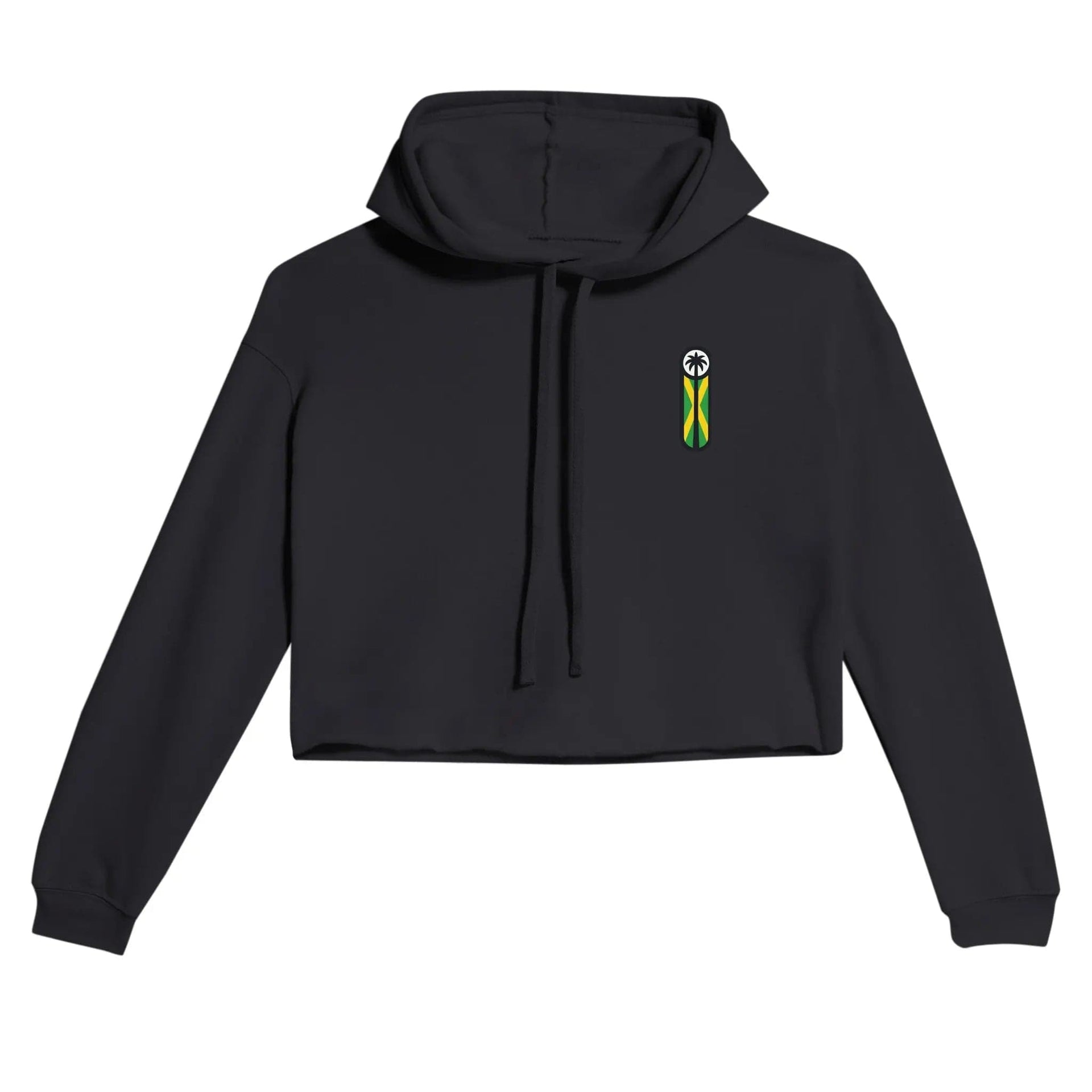 Stylish3Tees.com Print Material Black / S Raw Unfiltered Jamaica Women's Cropped Hoodie | Bella + Canvas 7502