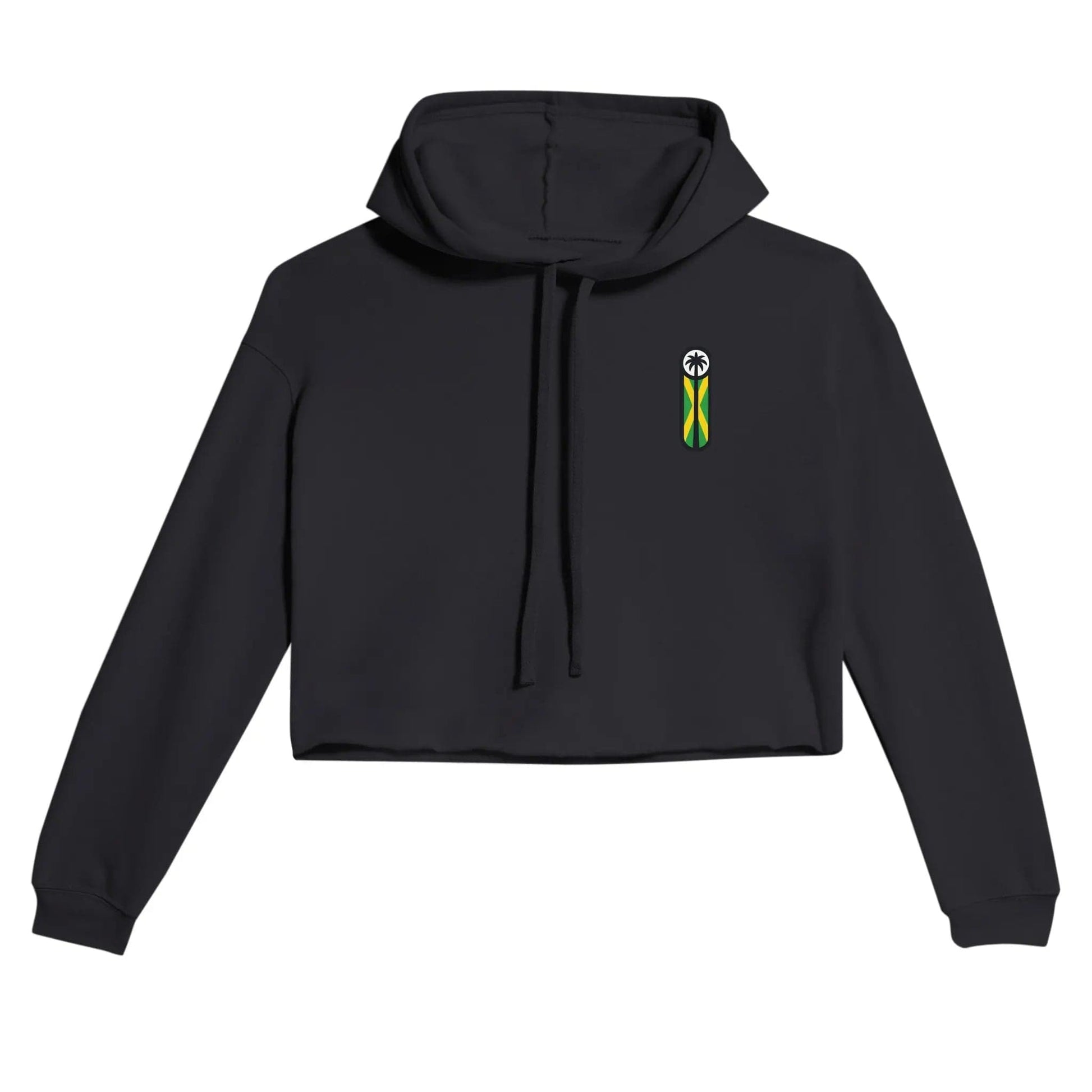 Stylish3Tees.com Print Material Black / S Raw Unfiltered Jamaica Women's Cropped Hoodie | Bella + Canvas 7502