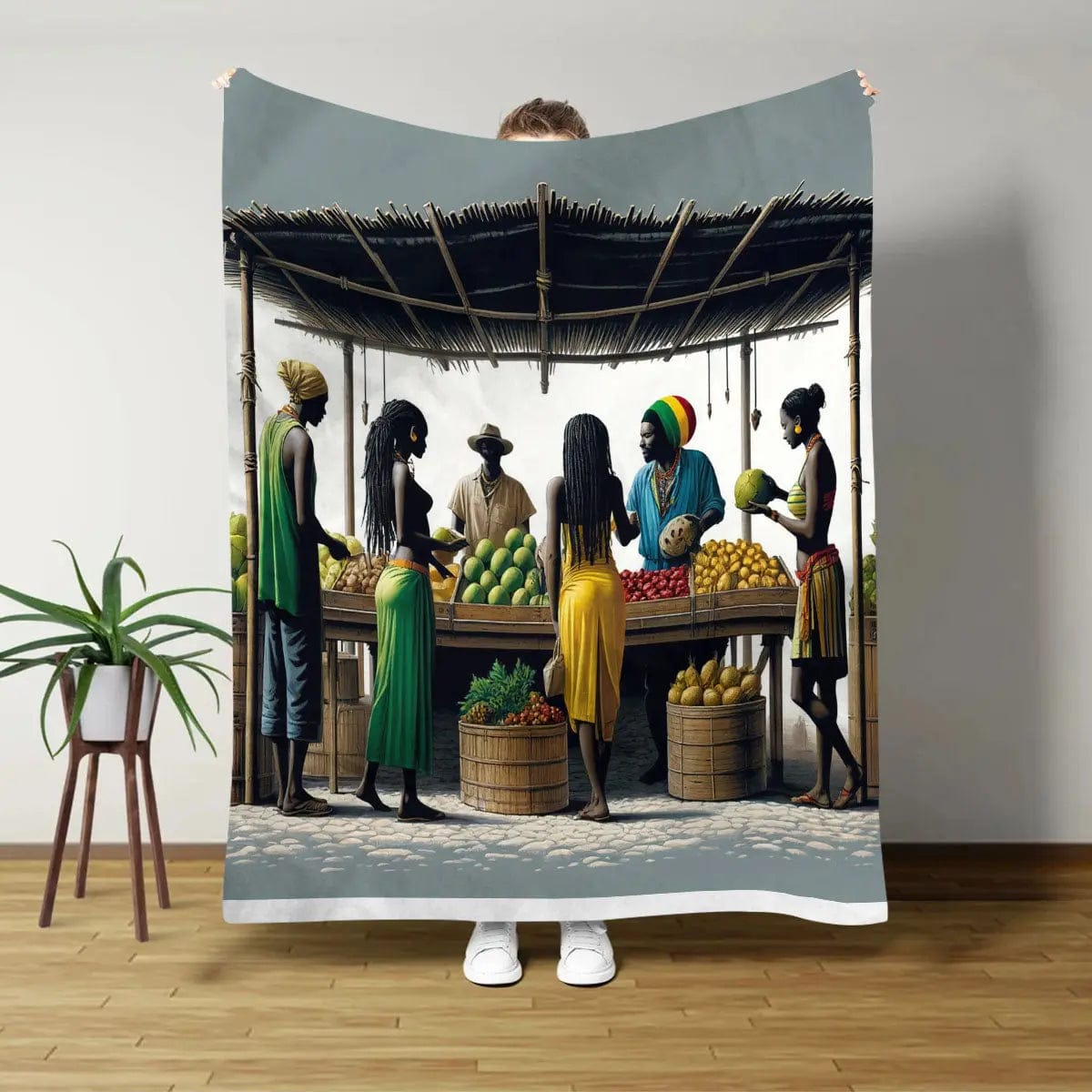 Stylish3Tees.com Colorful / 60X50 Island Market Day Throw Blanket