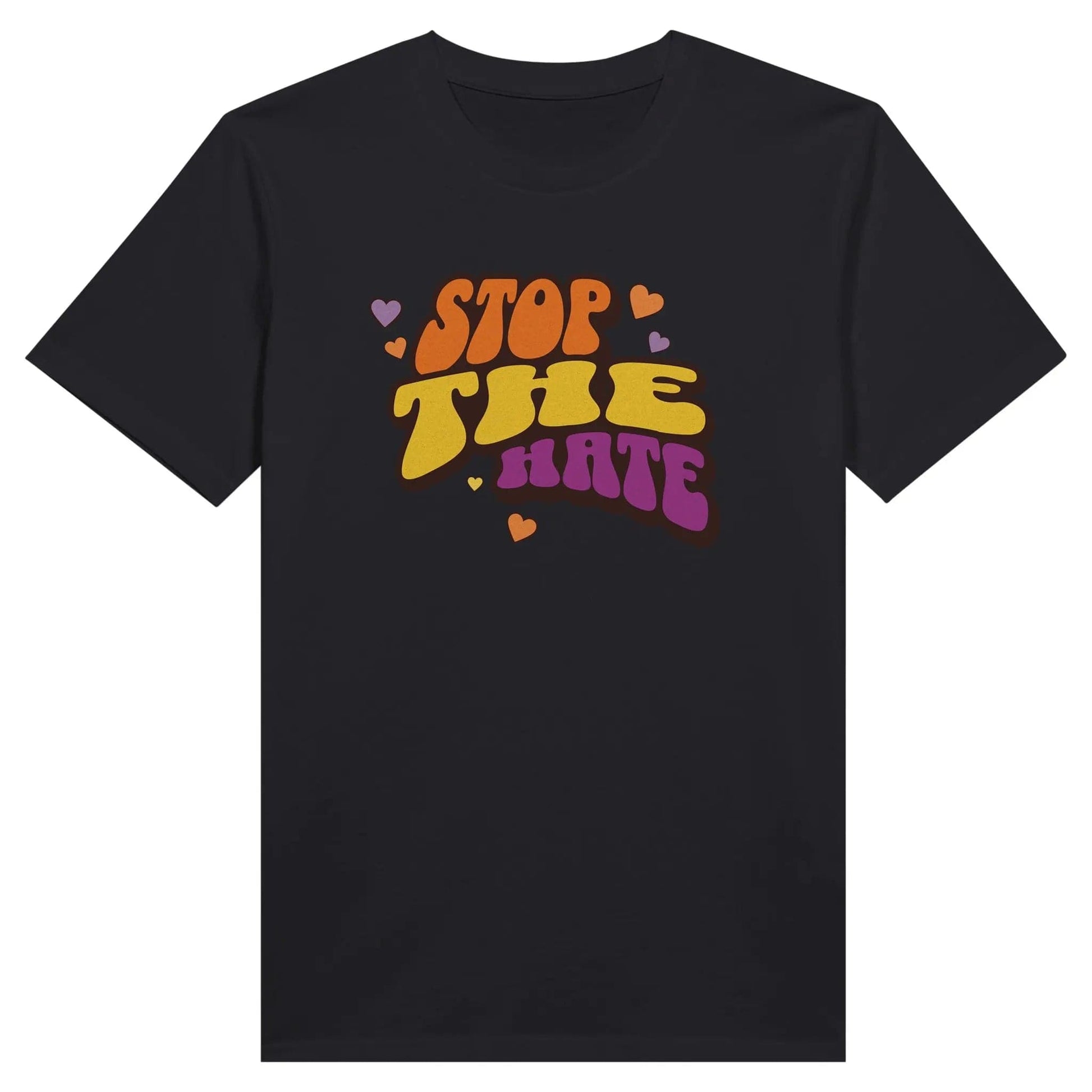 Stylish3Tees.com T-Shirts Black / S Stop The Hate Organic Unisex Crewneck T-Shirt