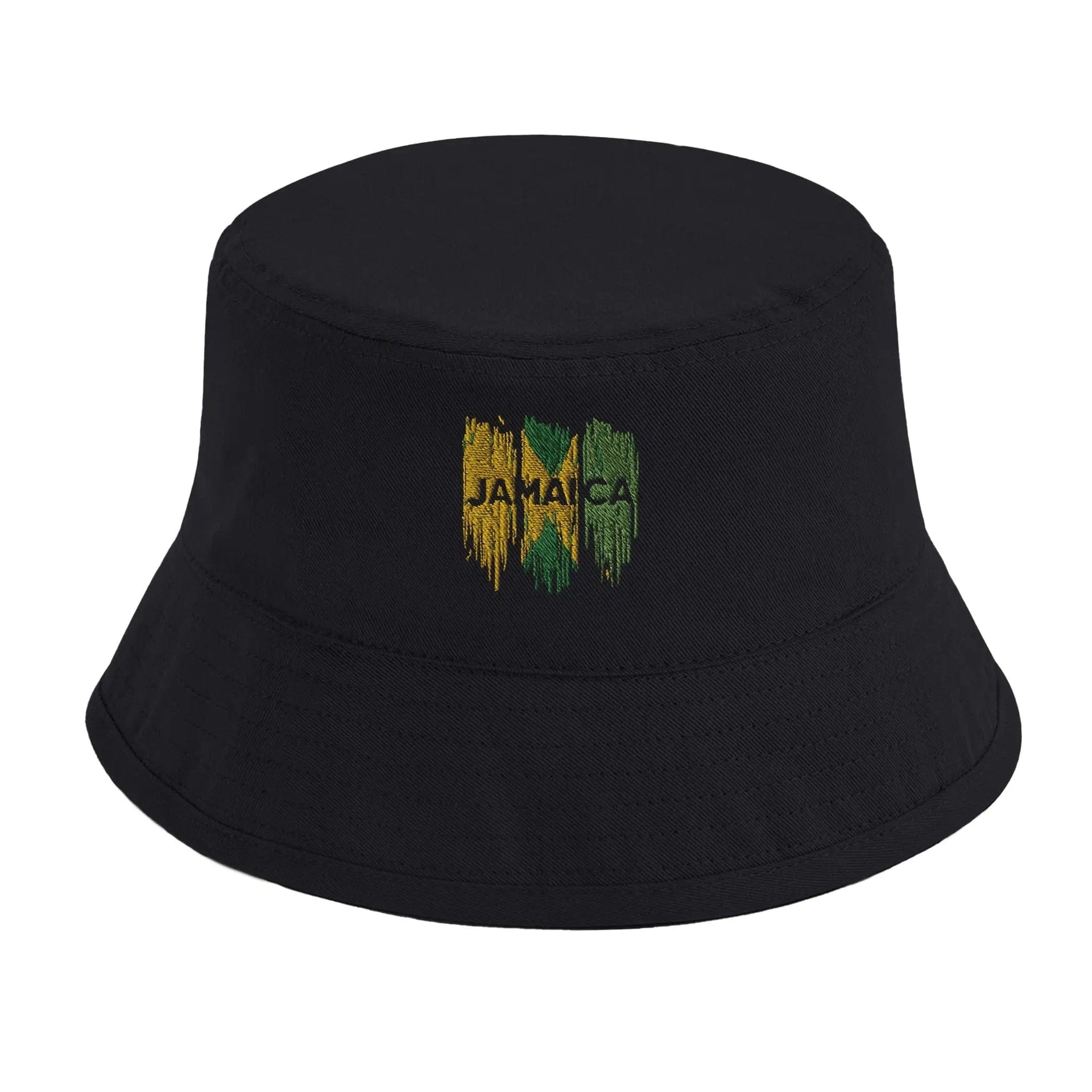 Stylish3Tees.com Print Material Black Raw Unfiltered Jamaica Organic Cotton Bucket Hat | Beechfield B90N