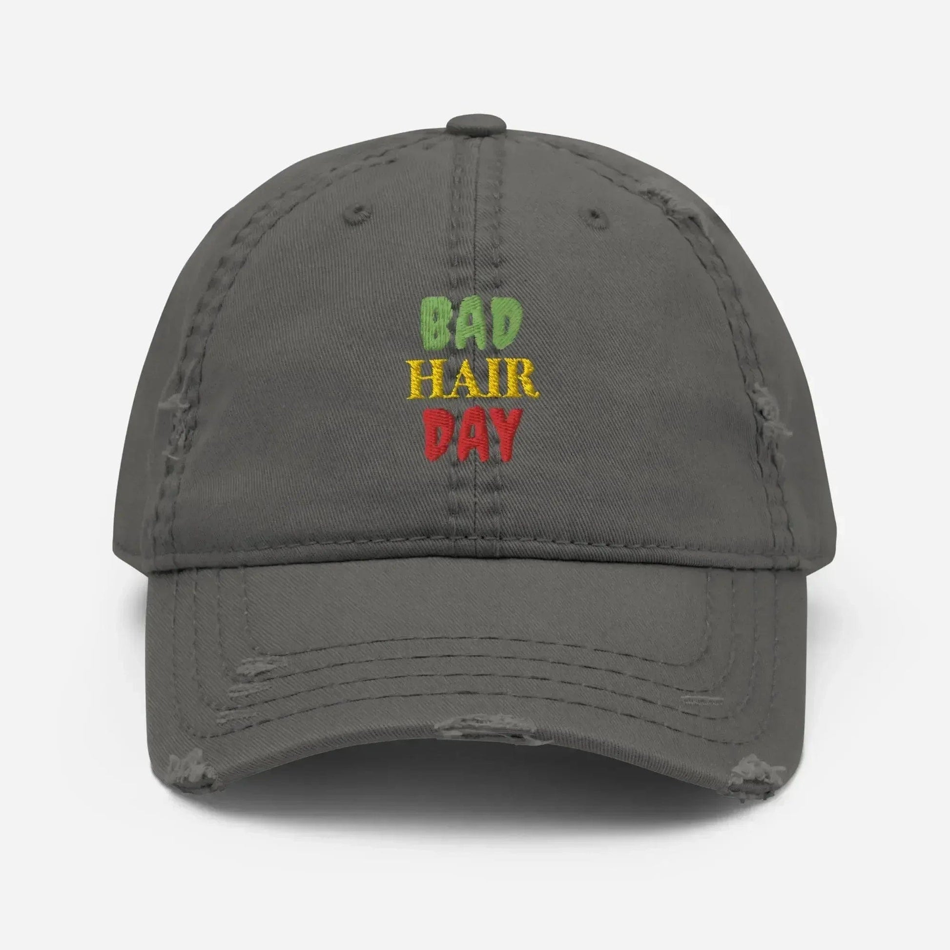 Stylish3Tees.com Bad Hair Day Distressed Dad Hat
