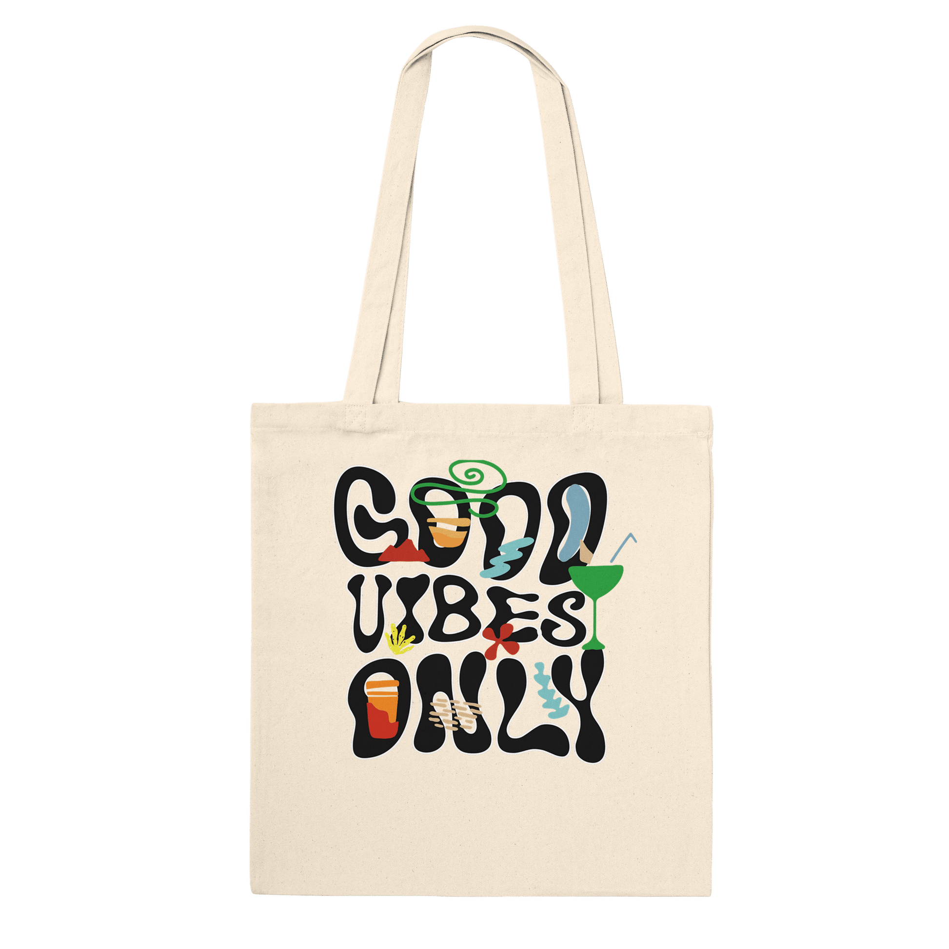 My Store Tote Bags Natural Good Vibes Only Premium Tote Bag