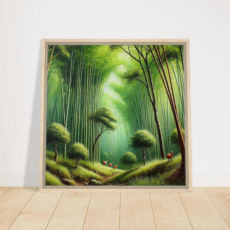 My Store Print Material Bamboo Forrest Three Framed Canvas