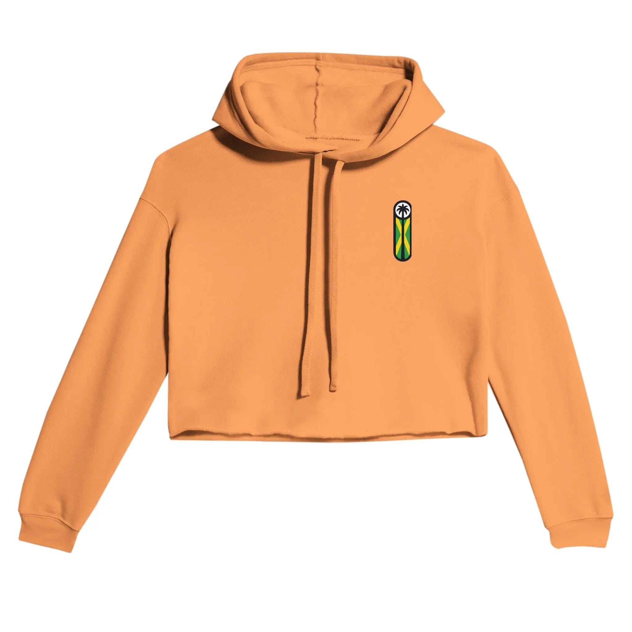 Stylish3Tees.com Print Material Peach / S Raw Unfiltered Jamaica Women's Cropped Hoodie | Bella + Canvas 7502