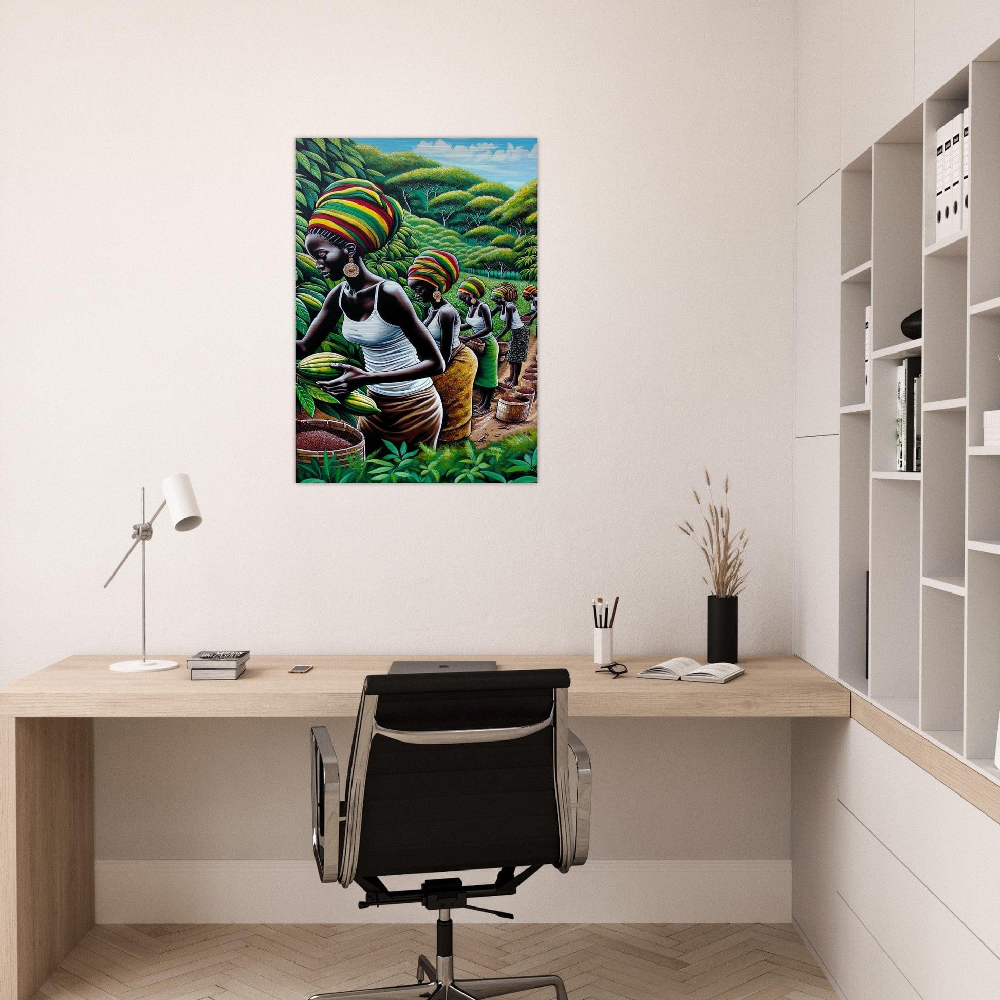 My Store Print Material Cocoa Farming Sisters One Brushed Aluminum Print