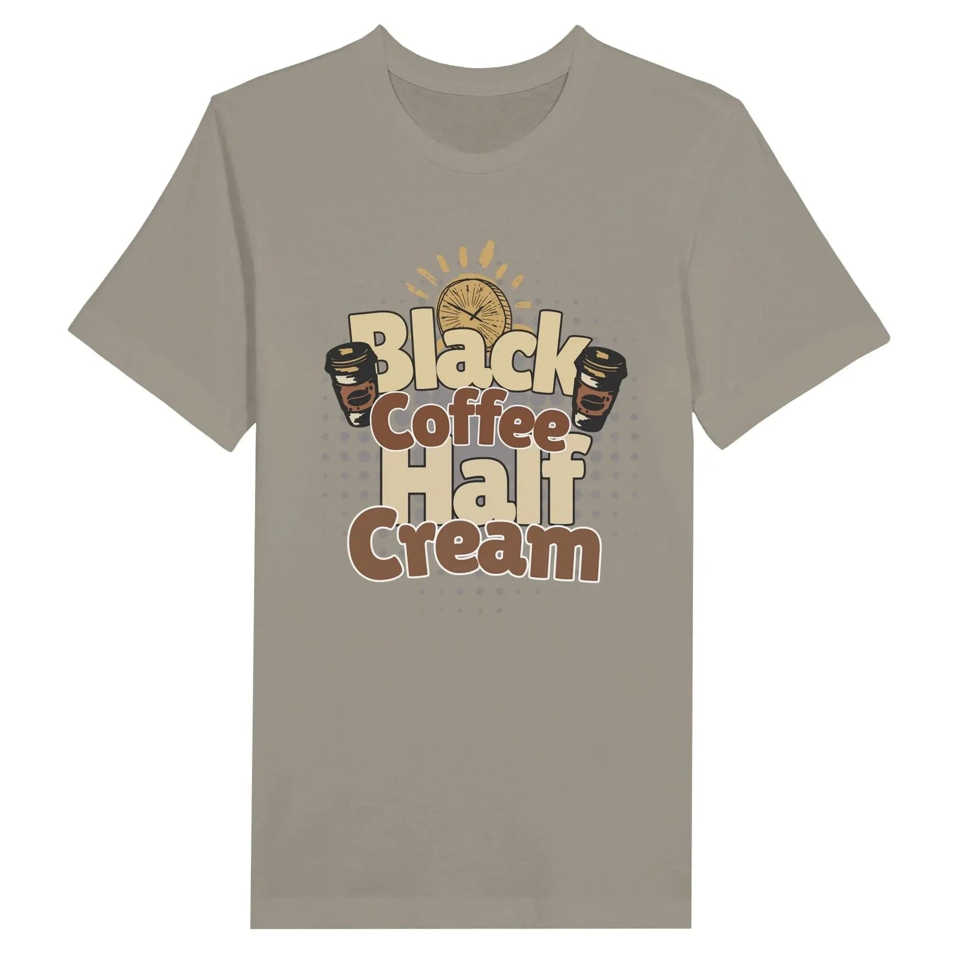 Stylish3Tees.com Print Material Military Green / S Black Coffee-Half Cream Premium Unisex Crewneck T-shirt