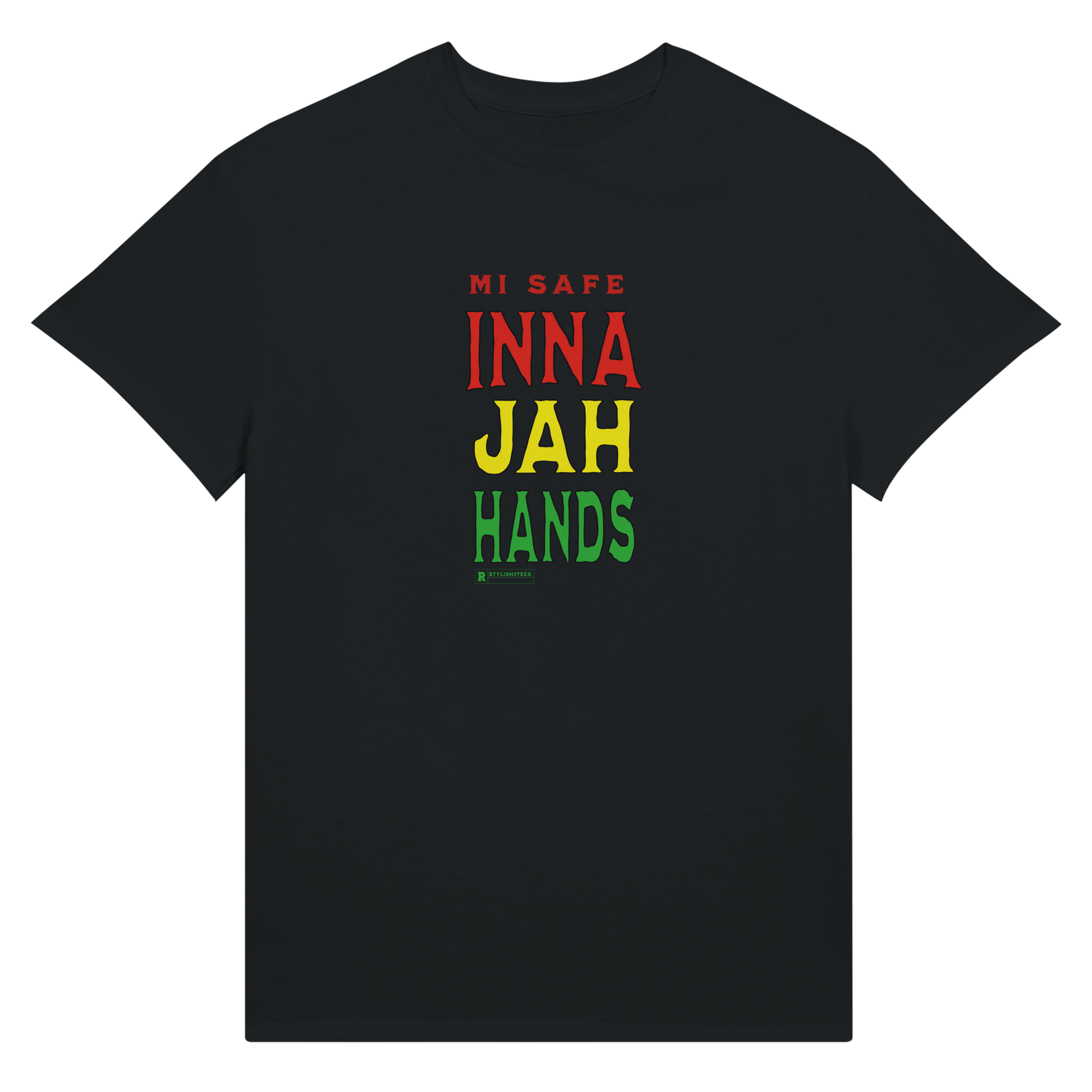 My Store Print Material S / Black Me Safe Inna Jay Hands Jamaica Women's Headliner Cropped Crewneck T-Shirt | Alternative 5114BP - Ultra Cotton Unisex Crewneck T-shirt | Gildan 2000