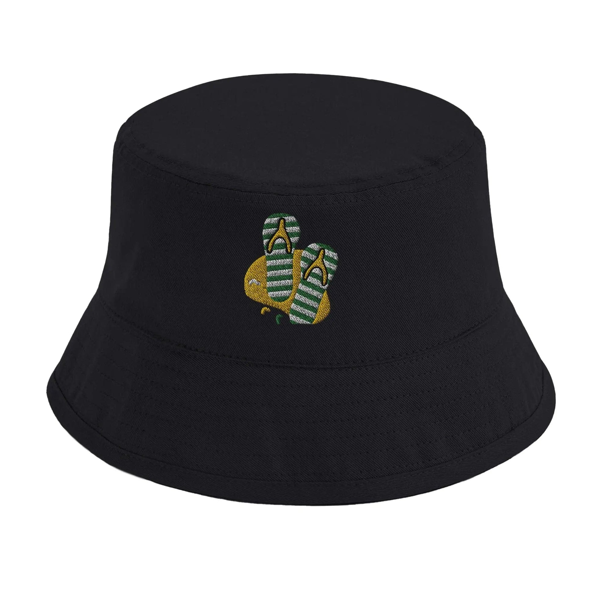 Stylish3Tees.com Print Material Black Summer Time Organic Cotton Bucket Hat | Beechfield B90N