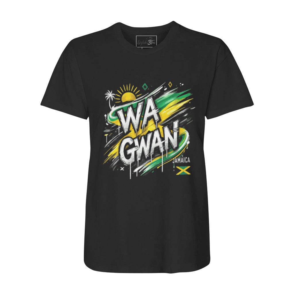 Awkward Styles XS / Black Wa Gwan Jamaica Women's Boyfriend Tee
