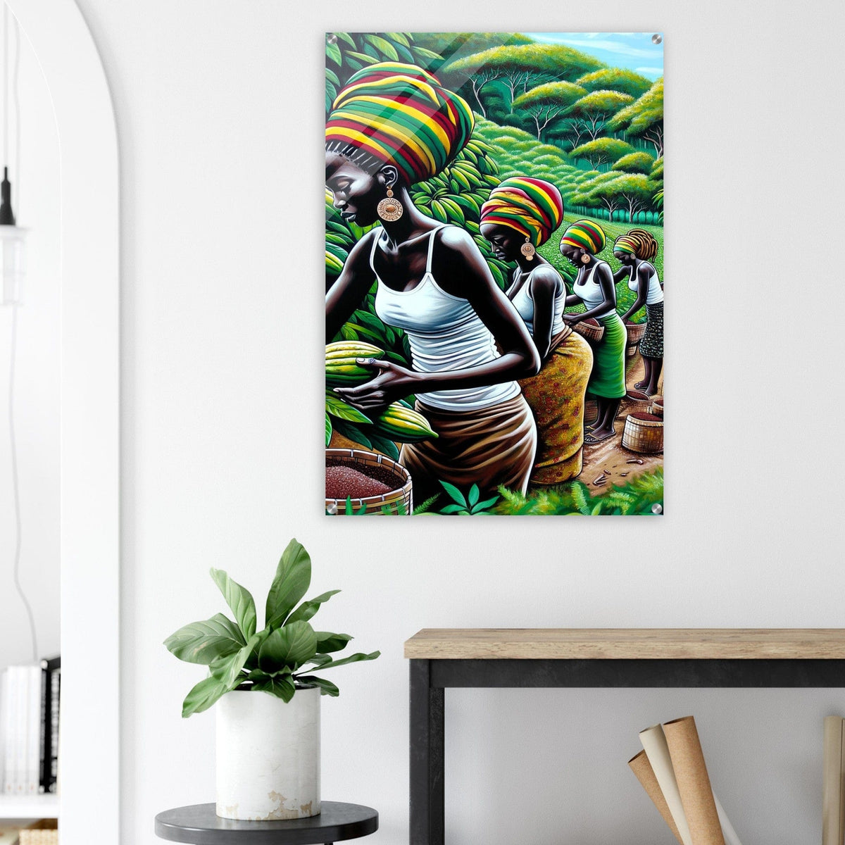 My Store Print Material Cocoa Farming Sisters One Acrylic Print