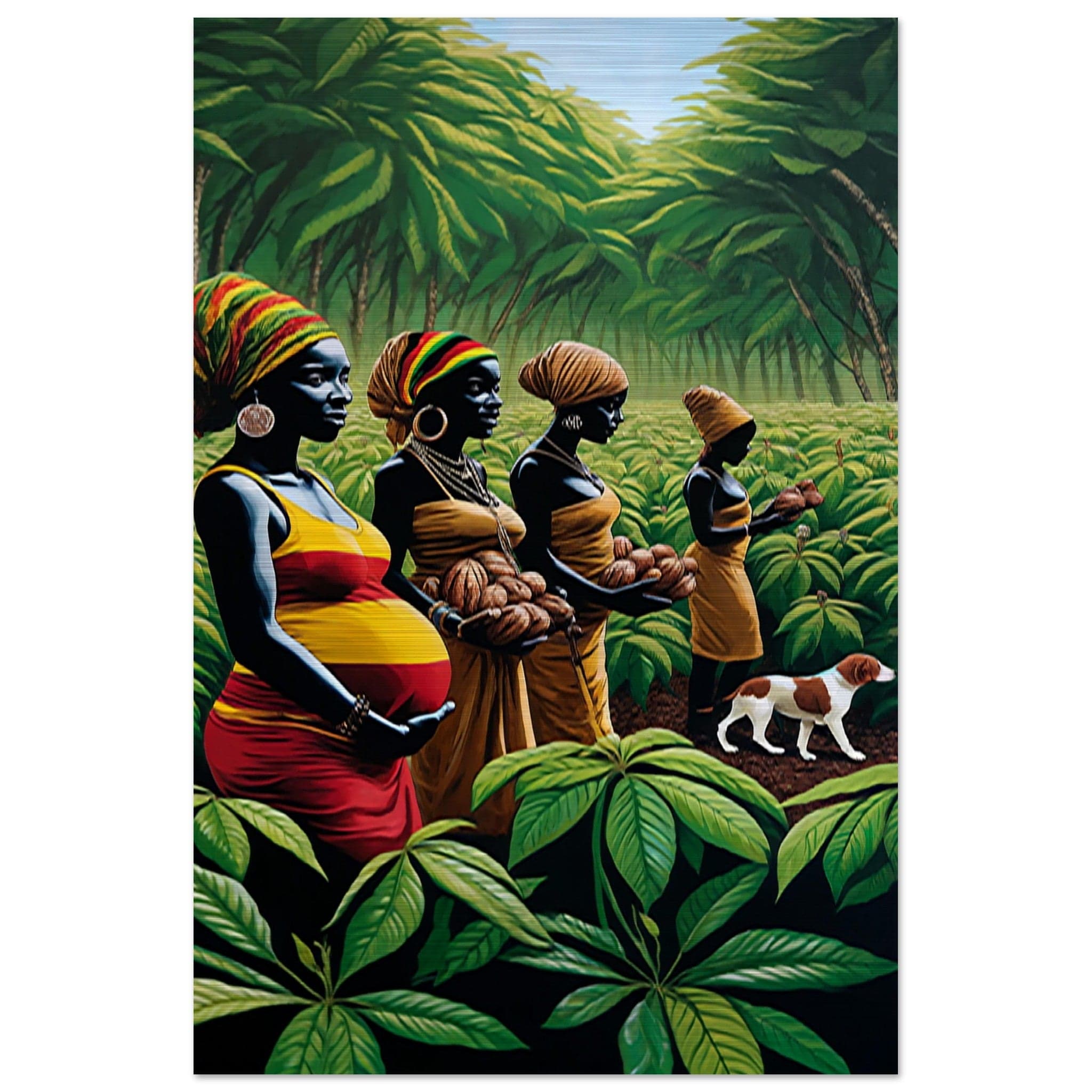 My Store Print Material 50x75 cm / 20x30″ Cocoa Farming Family One Brushed Aluminum Print