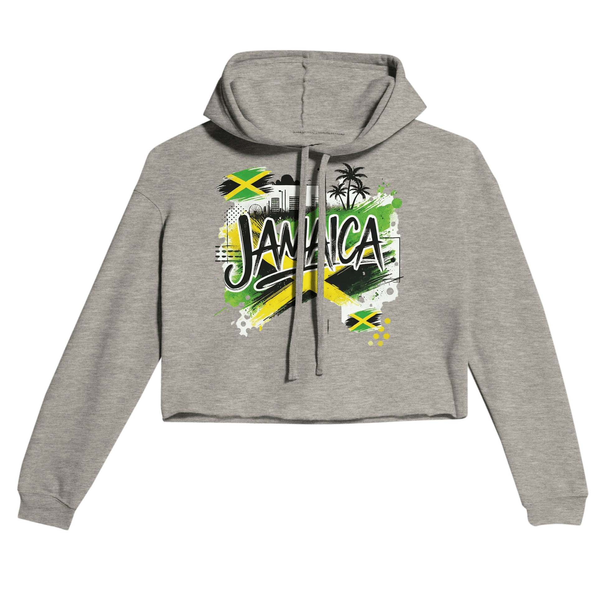 Gelato Crop Top Hoodie Heather Dust Jamaica Urban Wear Women's Cropped Hoodie | Bella + Canvas 7502