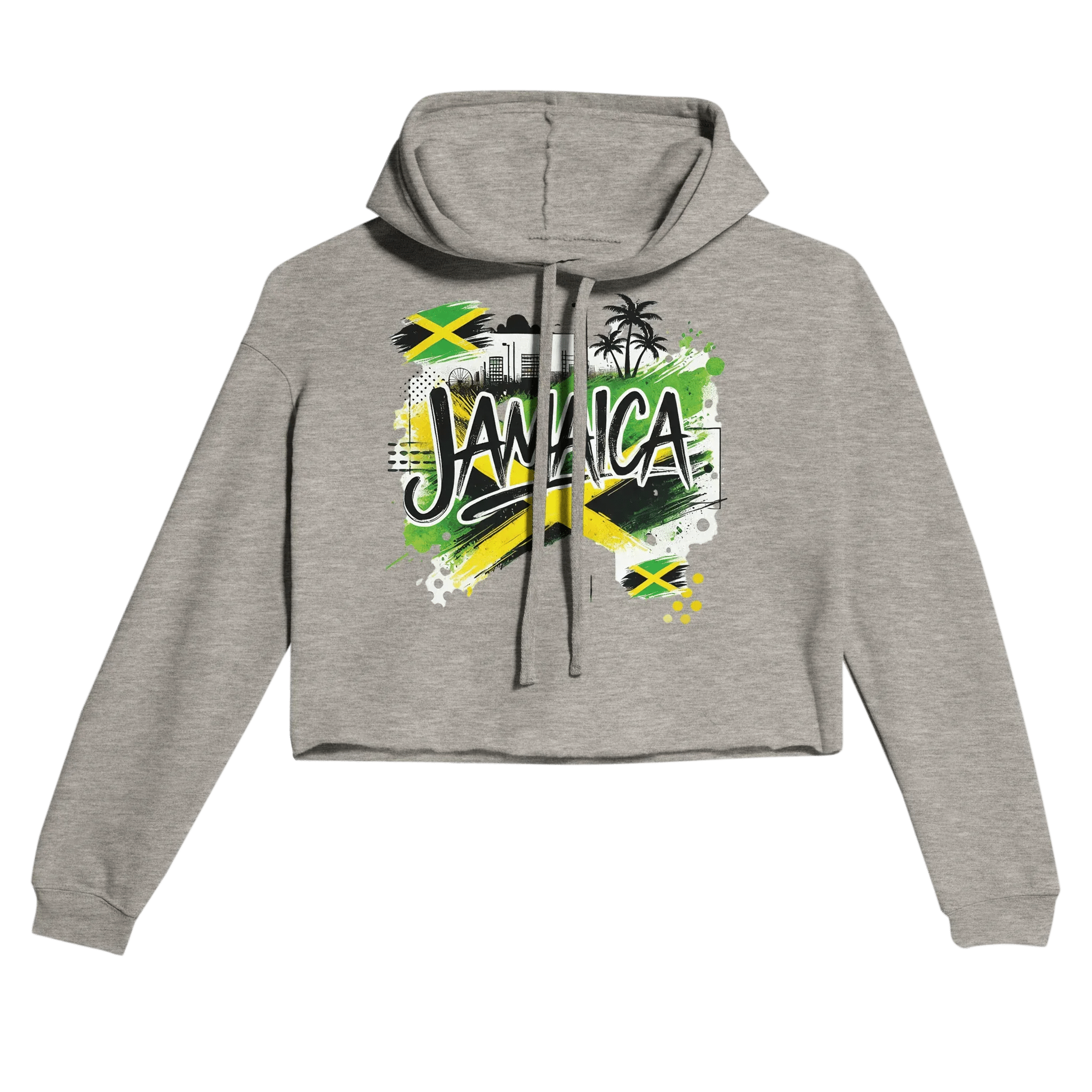 Gelato Crop Top Hoodie Heather Dust Jamaica Urban Wear Women's Cropped Hoodie | Bella + Canvas 7502