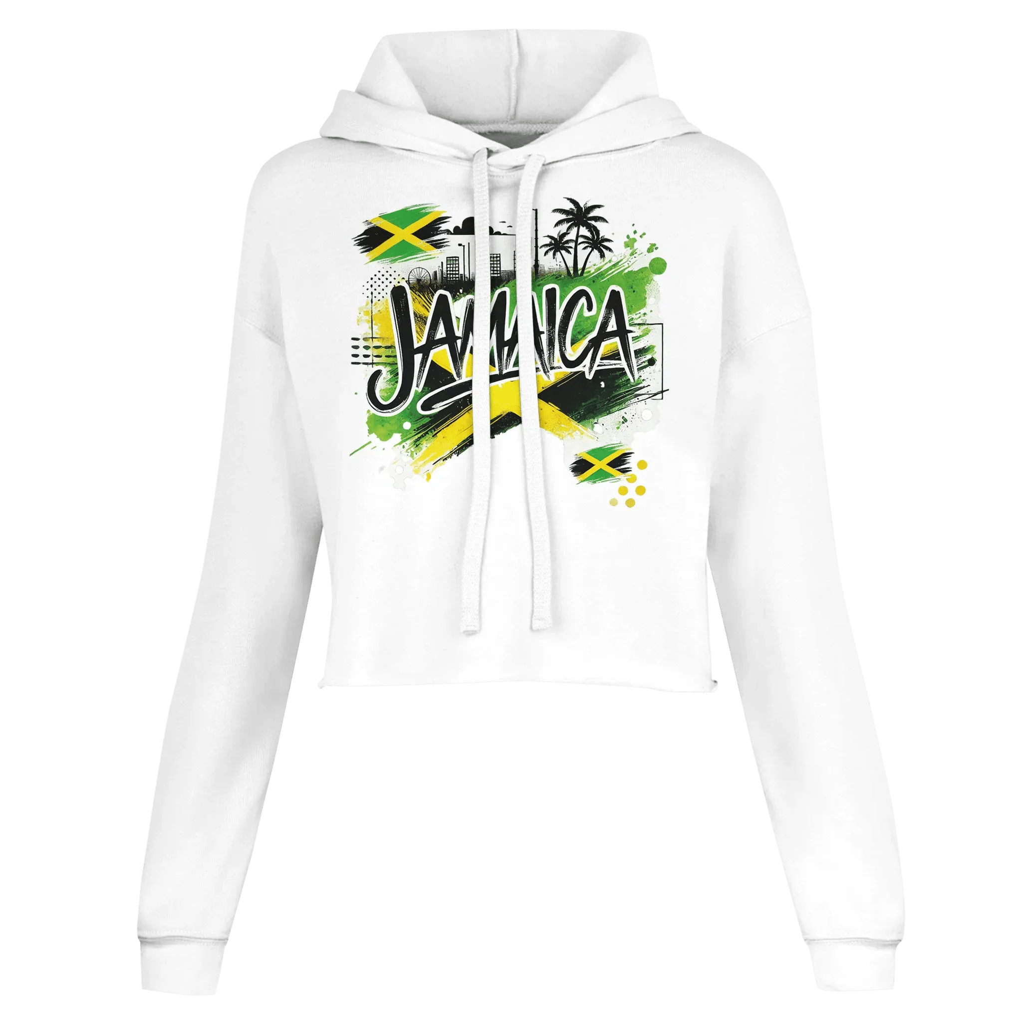 Gelato Crop Top Hoodie Jamaica Urban Wear Women's Cropped Hoodie | Bella + Canvas 7502