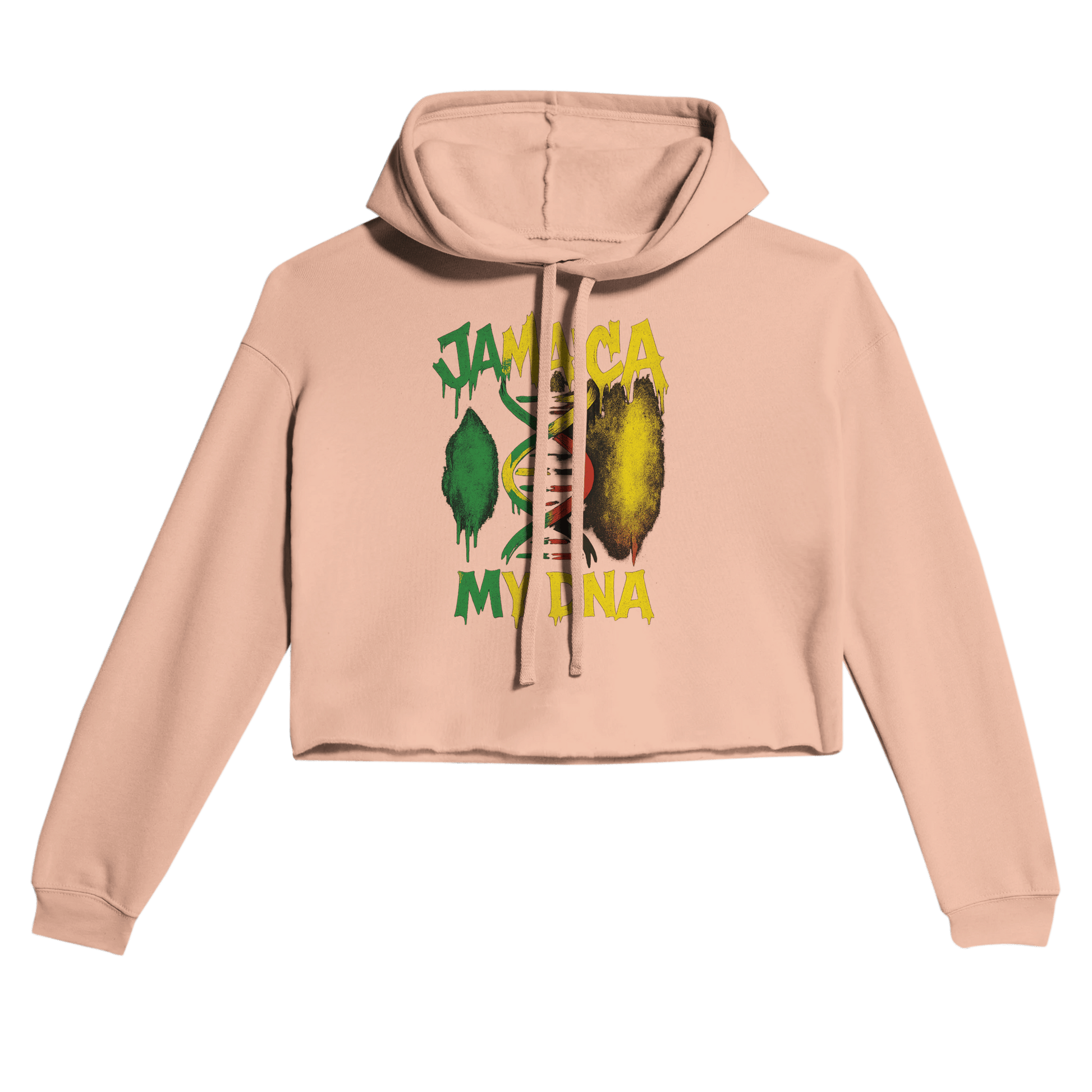 Gelato Crop Top Hoodie Peach / S Jamaica My DNA SR1 Women's Cropped Hoodie | Bella + Canvas 7502
