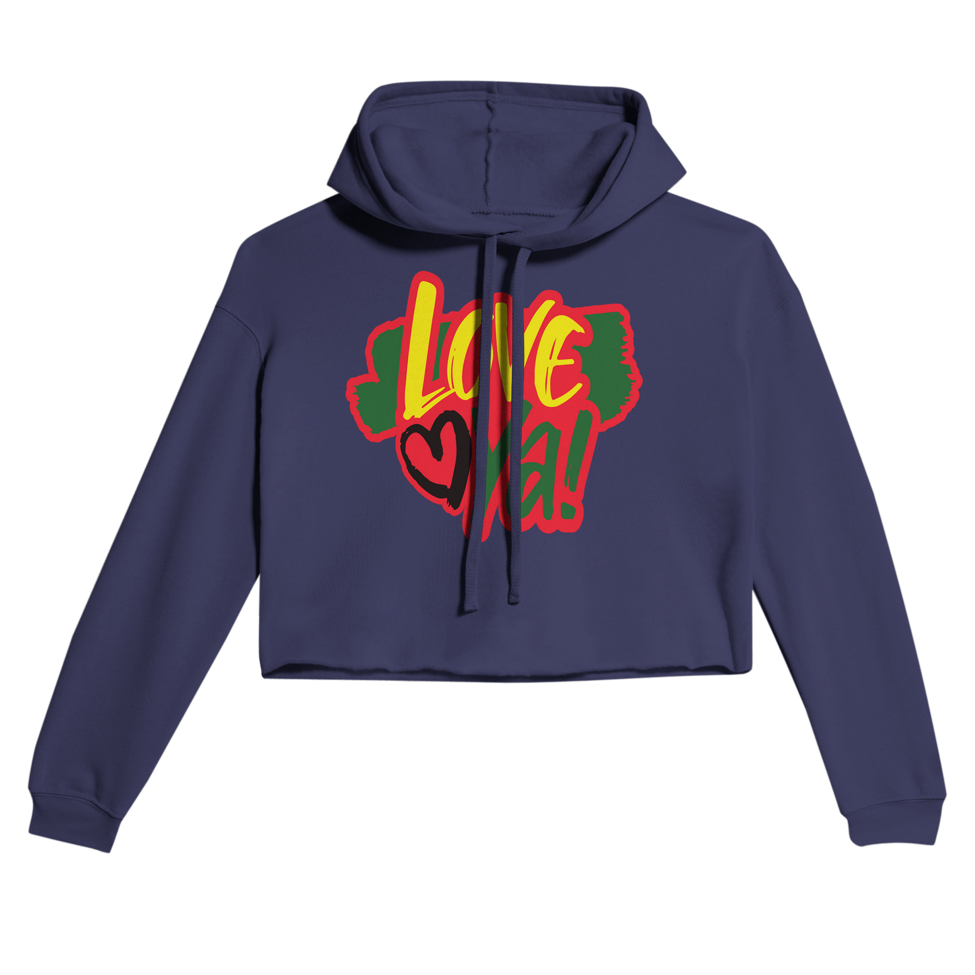 Gelato Crop Top Hoodie Storm / S Love Ya! Women's Cropped Hoodie | Bella + Canvas 7502