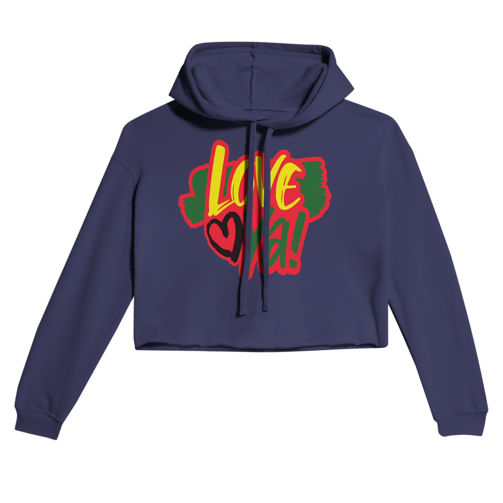 Gelato Crop Top Hoodie Storm / S Love Ya! Women's Cropped Hoodie | Bella + Canvas 7502