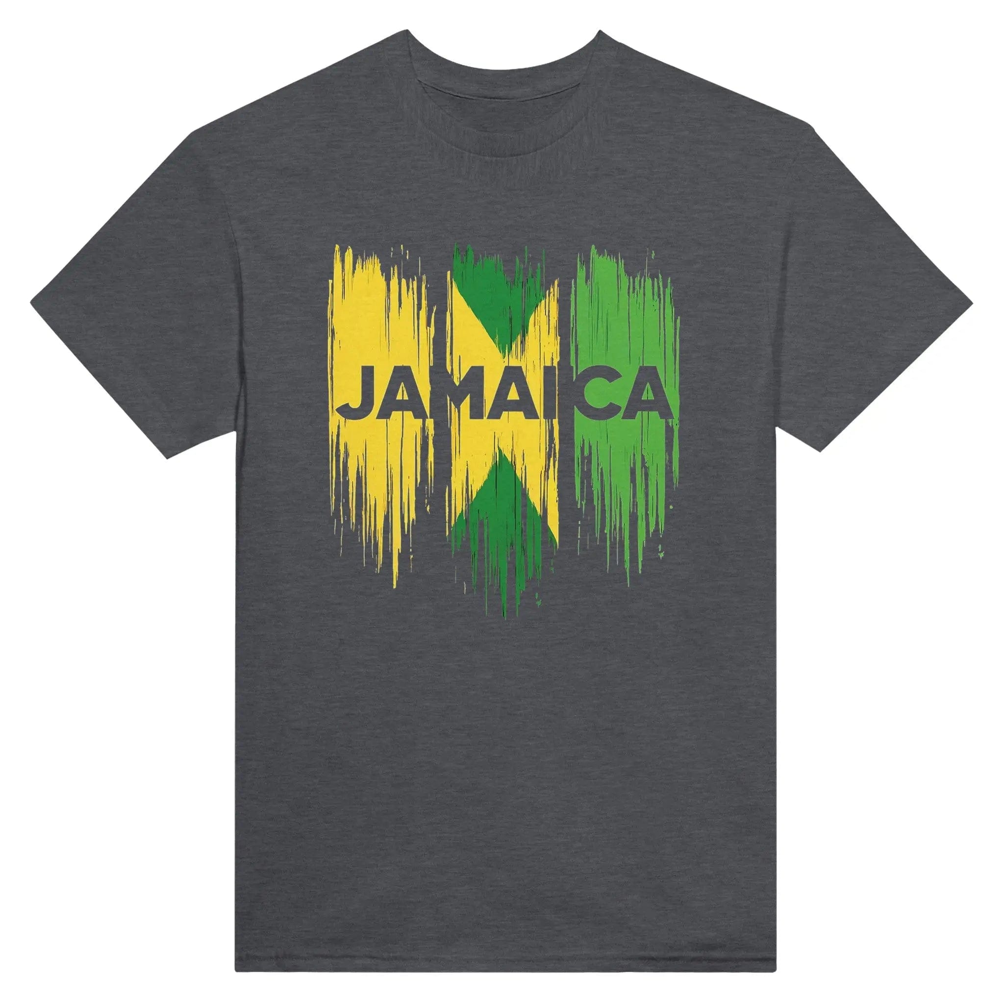 Gelato Print Material Dark Heather Raw Unfiltered Jamaica Heavyweight Unisex Crewneck T-Shirt