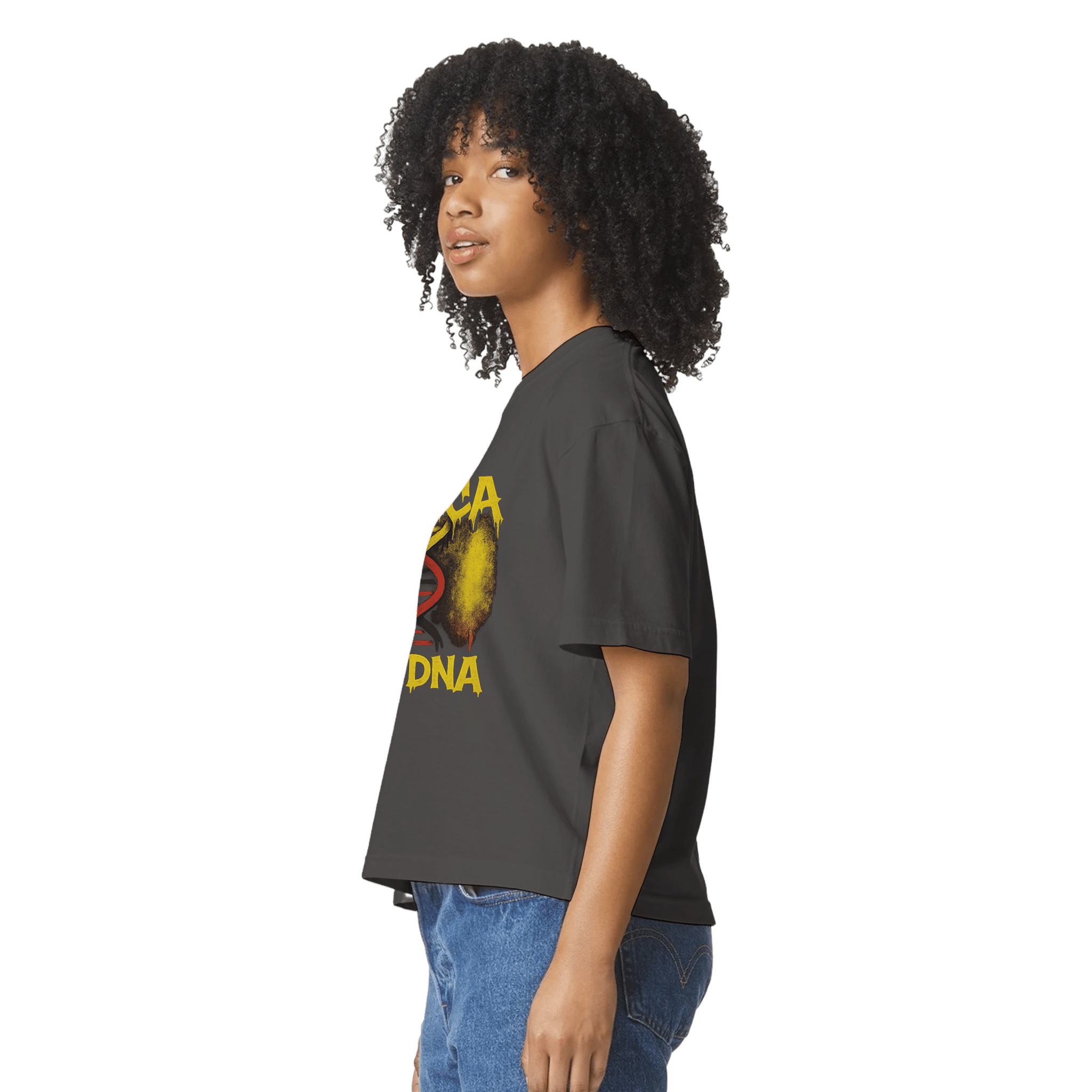 Gelato Print Material Jamaica My DNA Women's Heavyweight Cropped T-Shirt | Comfort Colors 3023CL