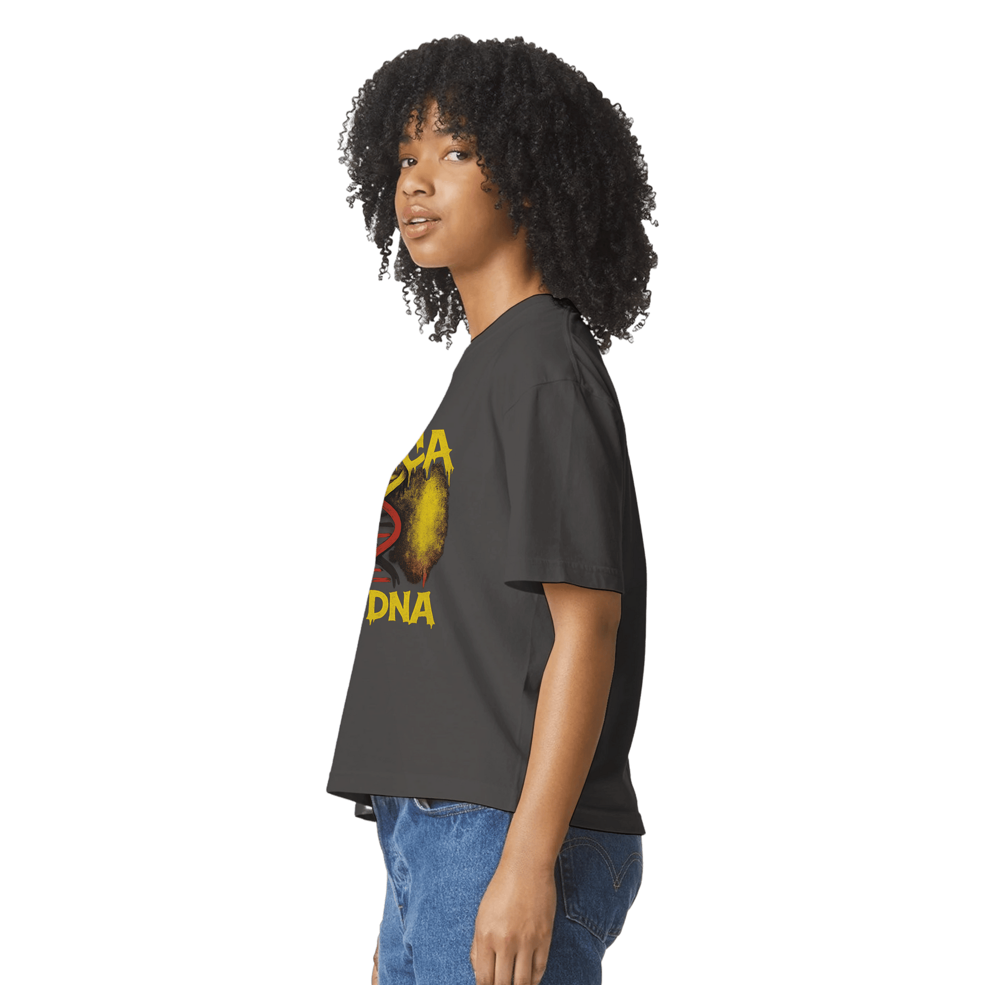 Gelato Print Material Jamaica My DNA Women's Heavyweight Cropped T-Shirt | Comfort Colors 3023CL
