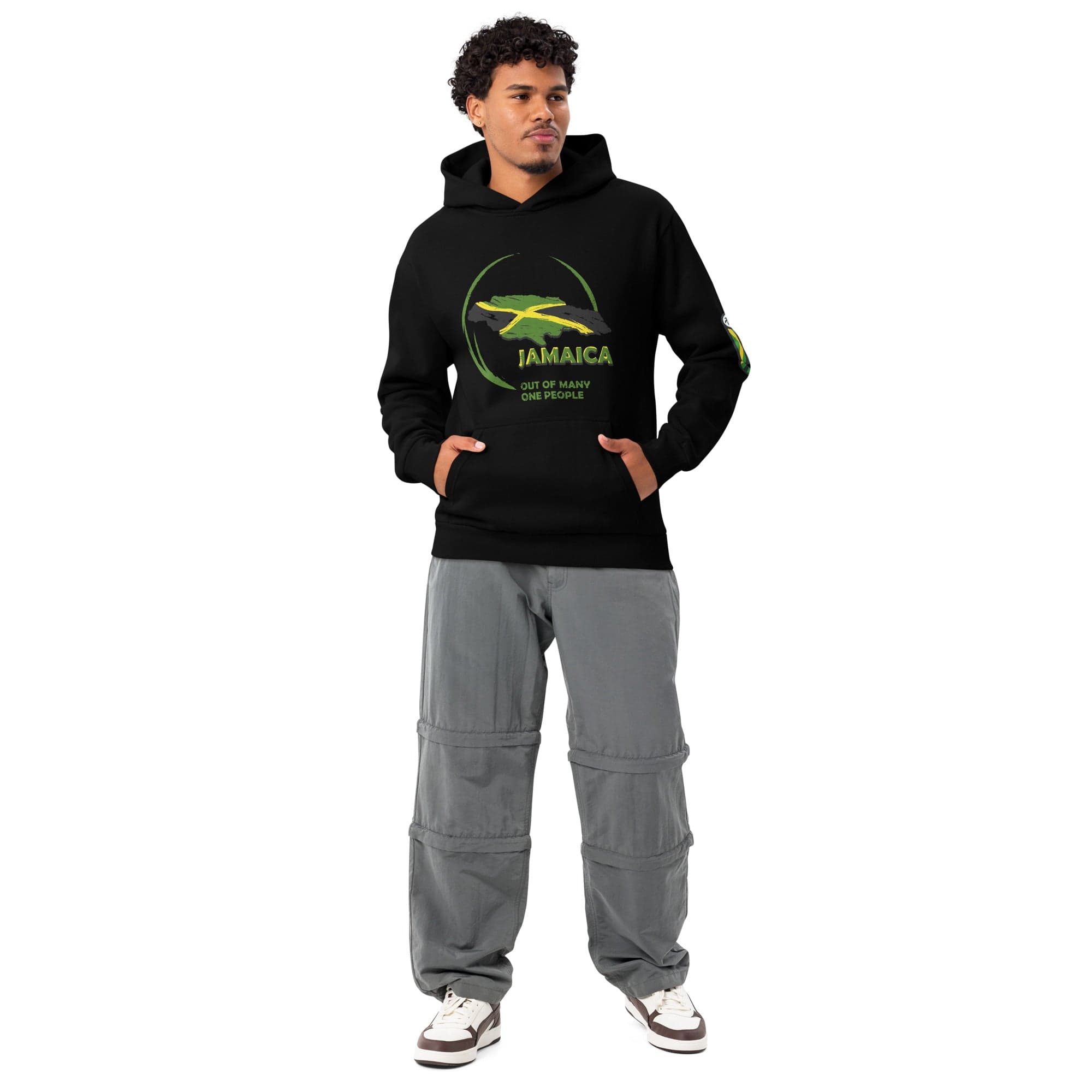 Stylish3Tees.com Jamaica Out Of Many One People Urban hoodie