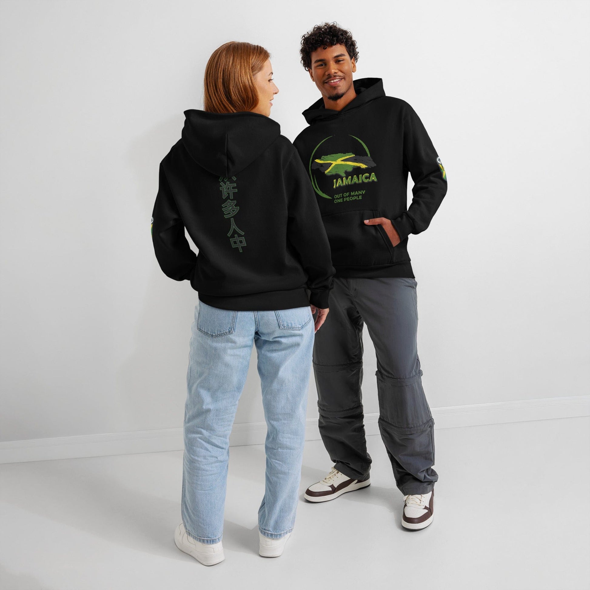 Stylish3Tees.com Jamaica Out Of Many One People Urban hoodie