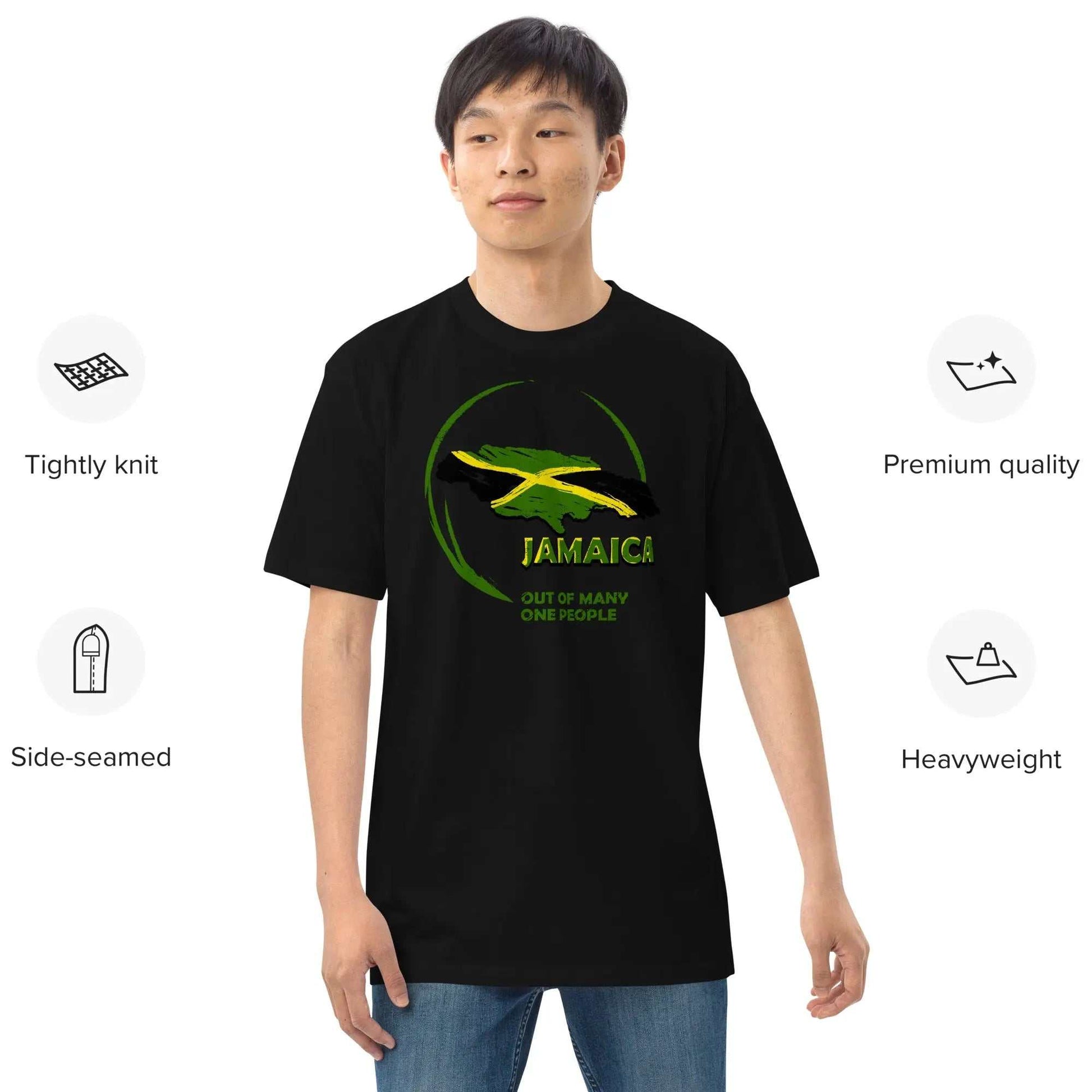 STYLISH3TEES.COM Out Of Many One People  Men’s Premium Heavyweight Tee