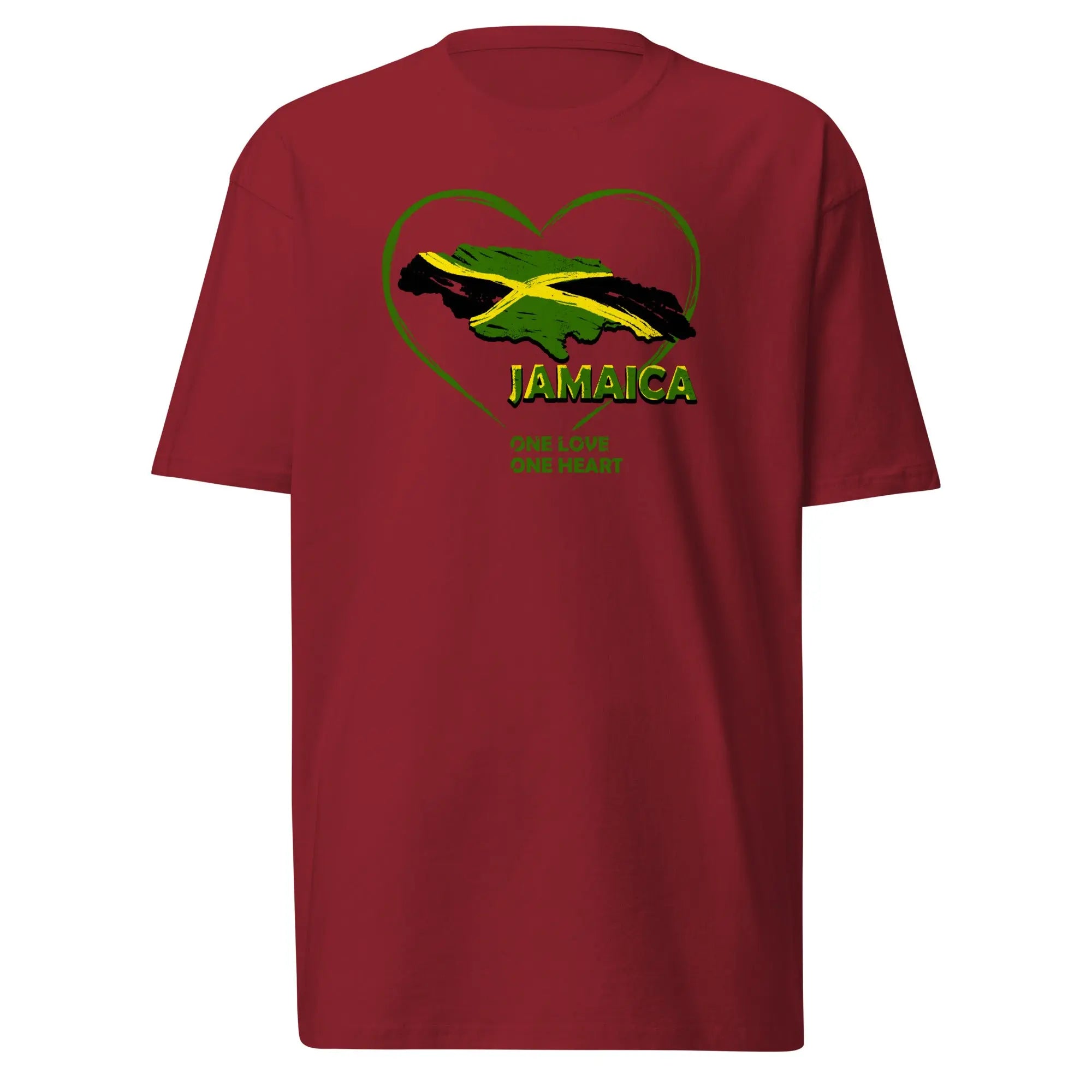 Jamaica One Love One Heart. Men’s Premium Heavyweight Tee - Stylish3Tees.com