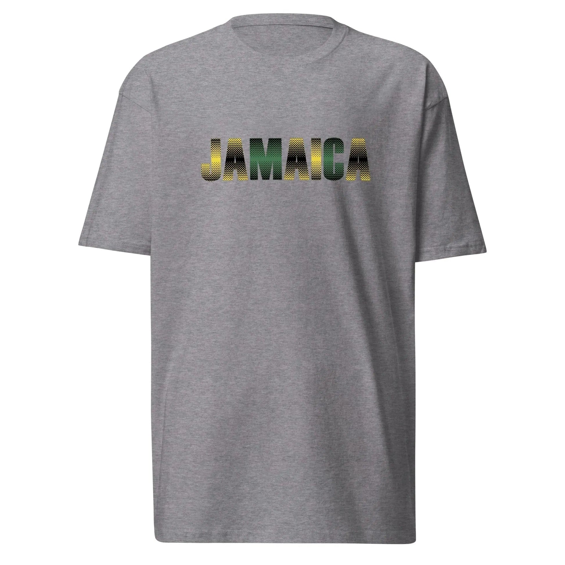STYLISH3TEES.COM Carbon Grey / S Jamaica Out Of Many One People Men’s Premium Heavyweight Tee