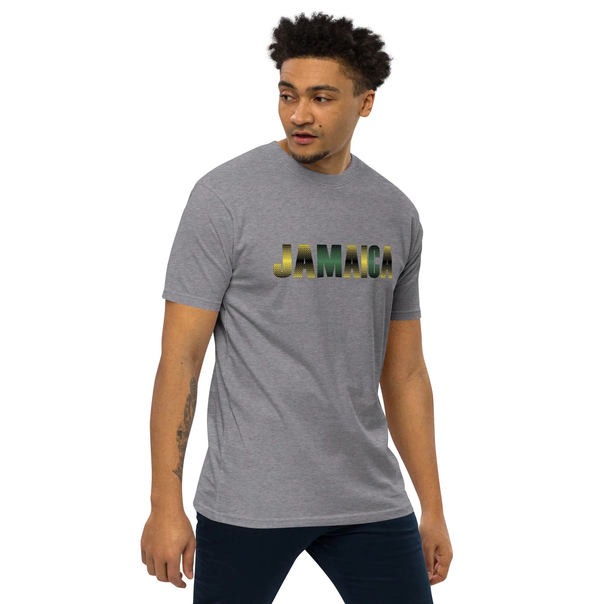 Jamaica Out Of Many One People Men’s Premium Heavyweight Tee - Stylish3Tees.com