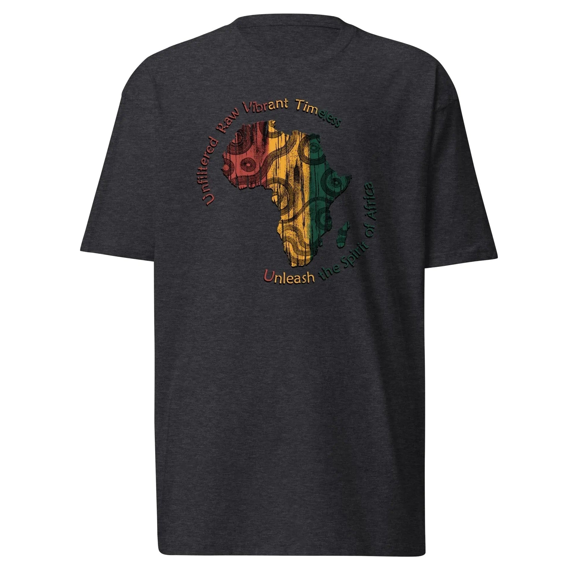 STYLISH3TEES.COM Charcoal Heather / S Spirit Of Africa Men’s premium Heavyweight Tee