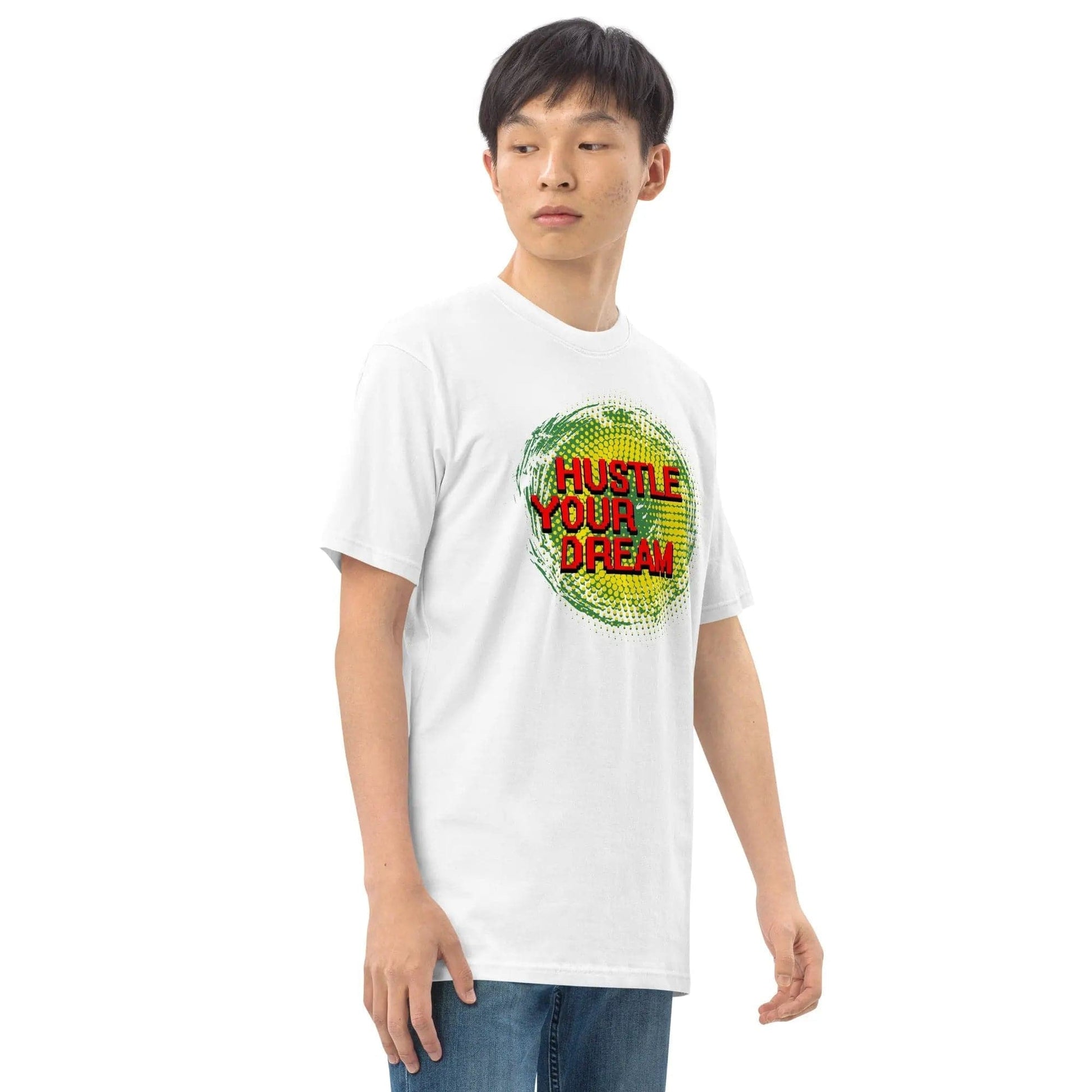 STYLISH3TEES.COM Hustle Your Dream Men’s premium heavyweight tee