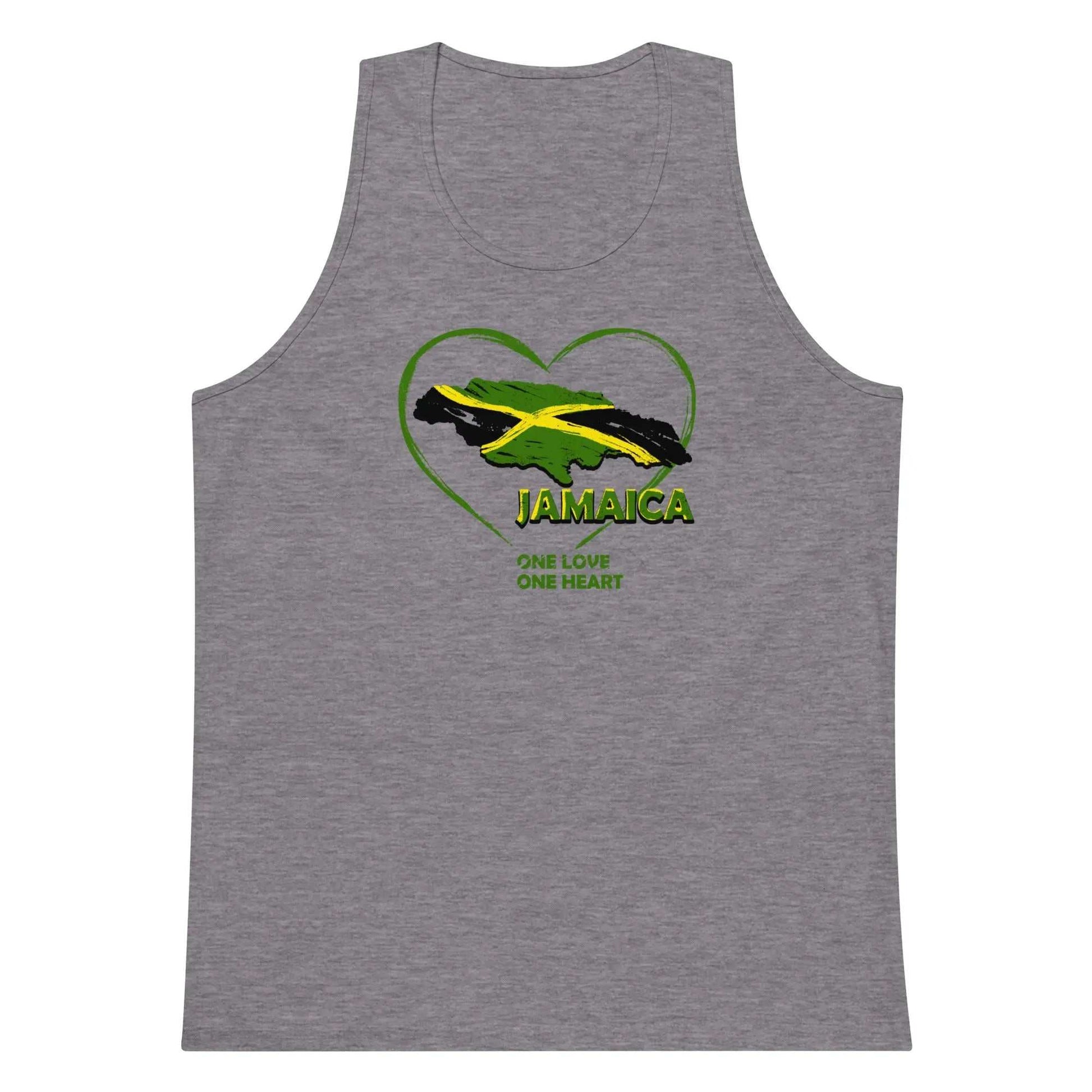 STYLISH3TEES.COM Athletic Heather / M One Love One Heart. Men’s Premium Tank Top