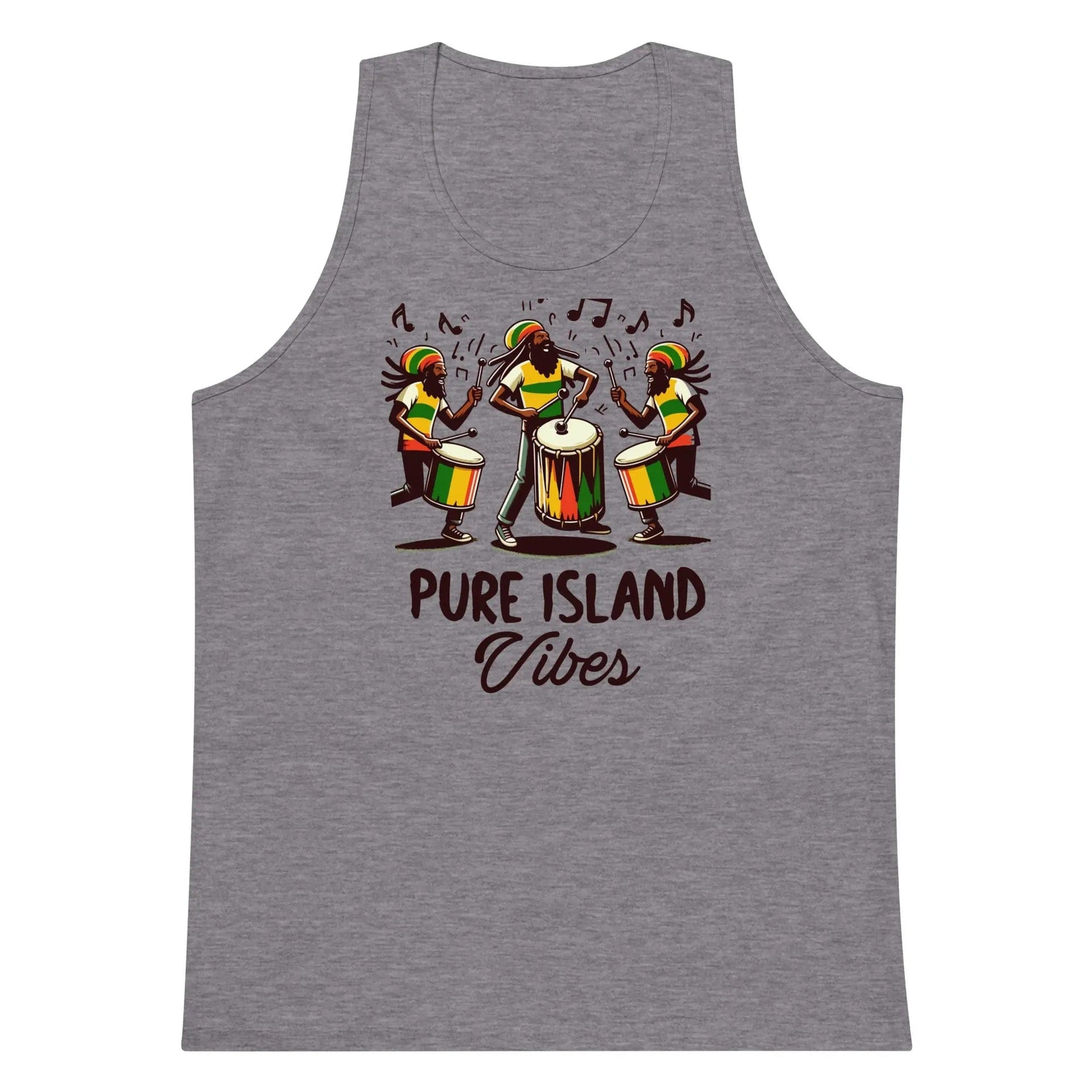 STYLISH3TEES.COM Athletic Heather / S Pure Island Vibes Men’s Premium Tank Top