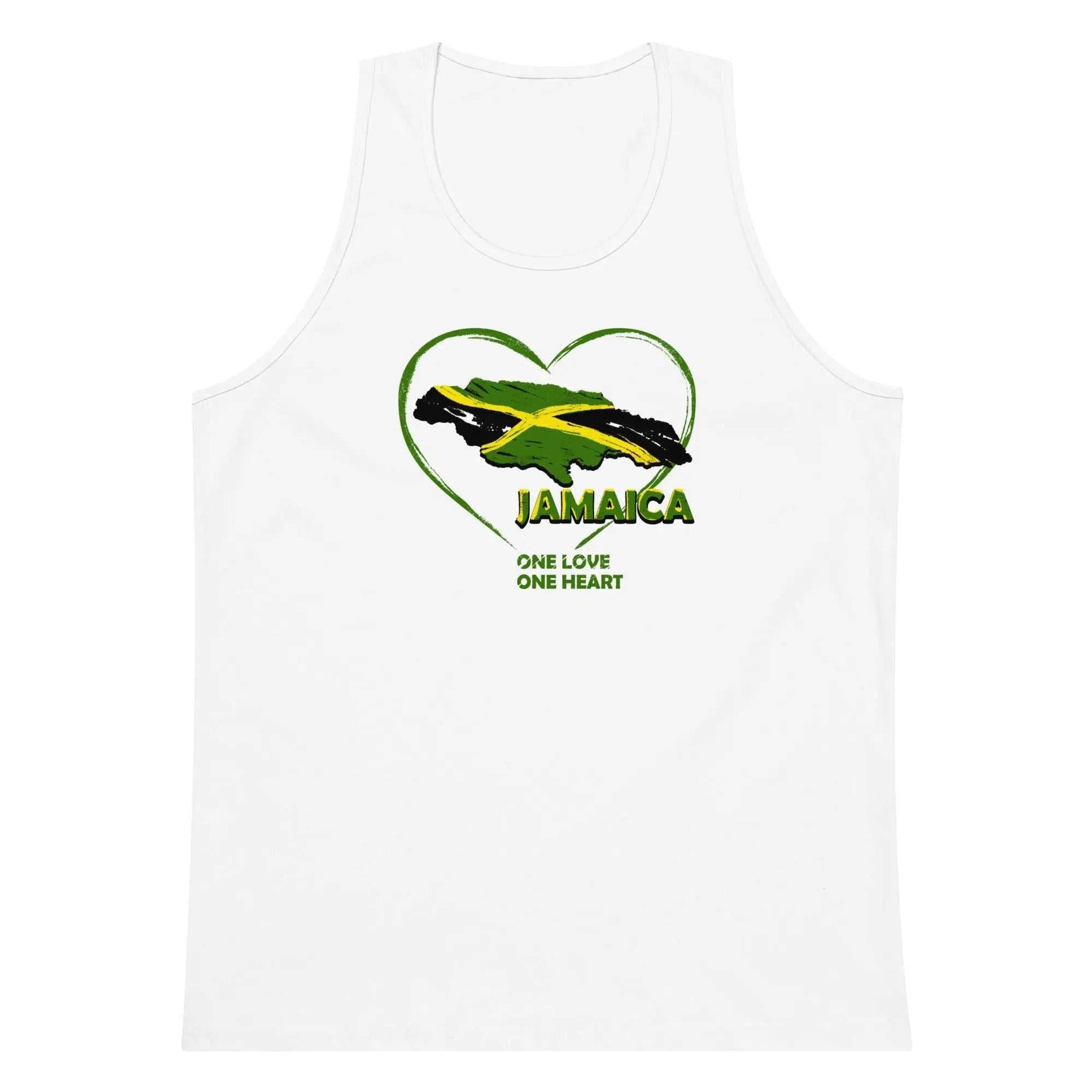 STYLISH3TEES.COM White / M One Love One Heart. Men’s Premium Tank Top