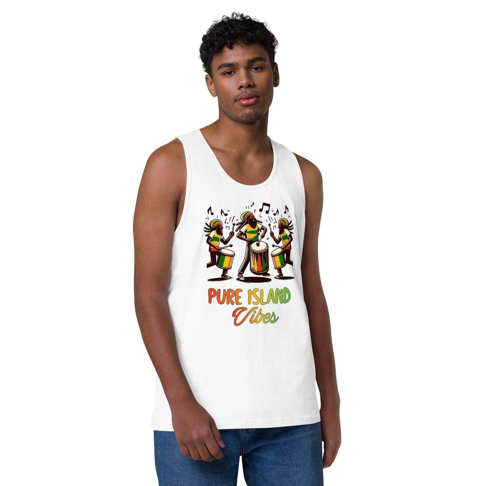 STYLISH3TEES.COM Pure Island Vibes  Men’s Premium Tank Top
