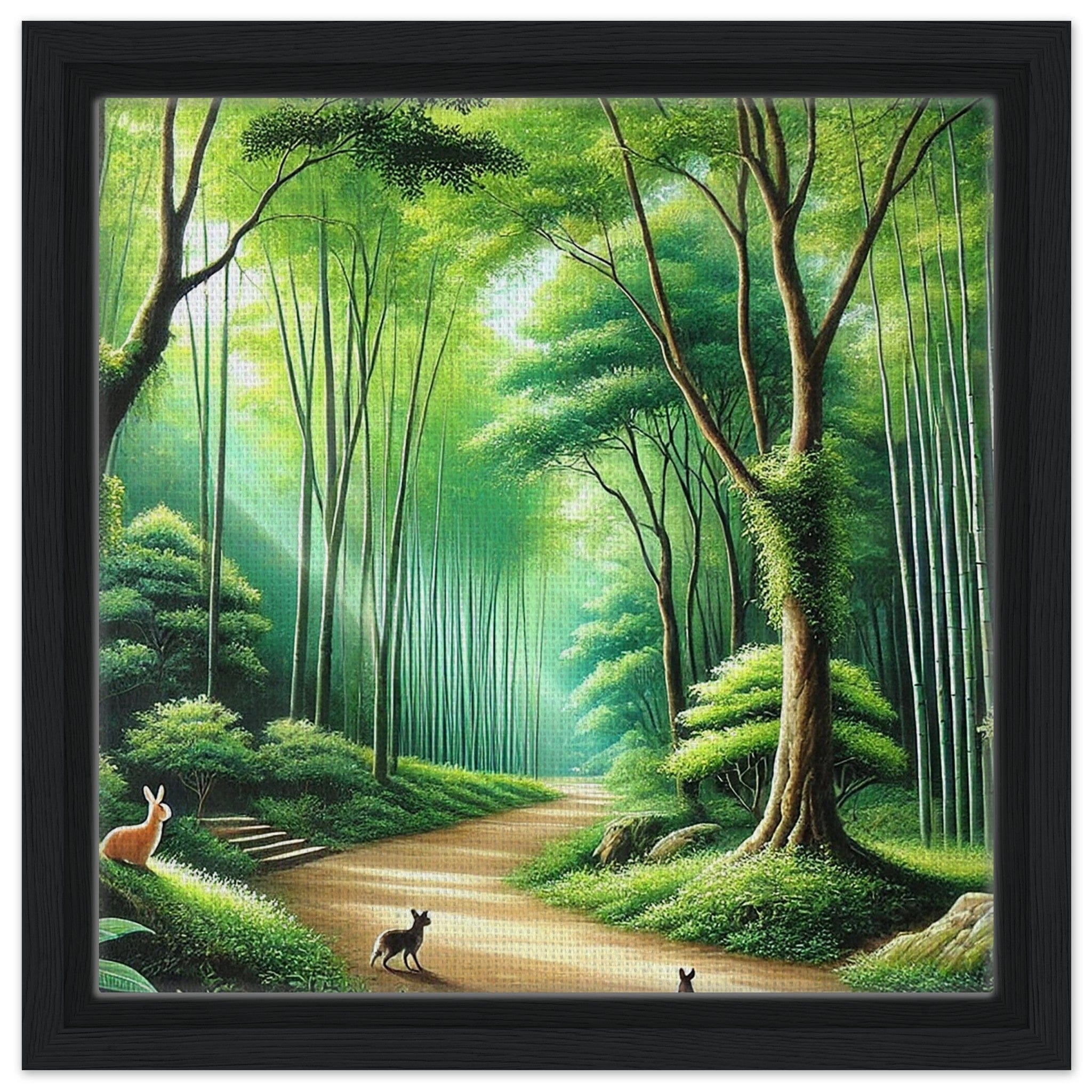 My Store Print Material 30x30 cm / 12x12″ / Black frame Garden Walk Two Framed Canvas