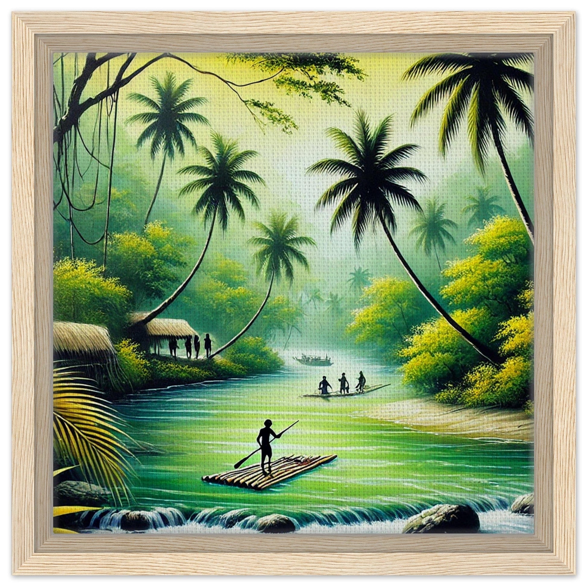 My Store Print Material 30x30 cm / 12x12″ / Wood frame Island Rafting One Framed Canvas