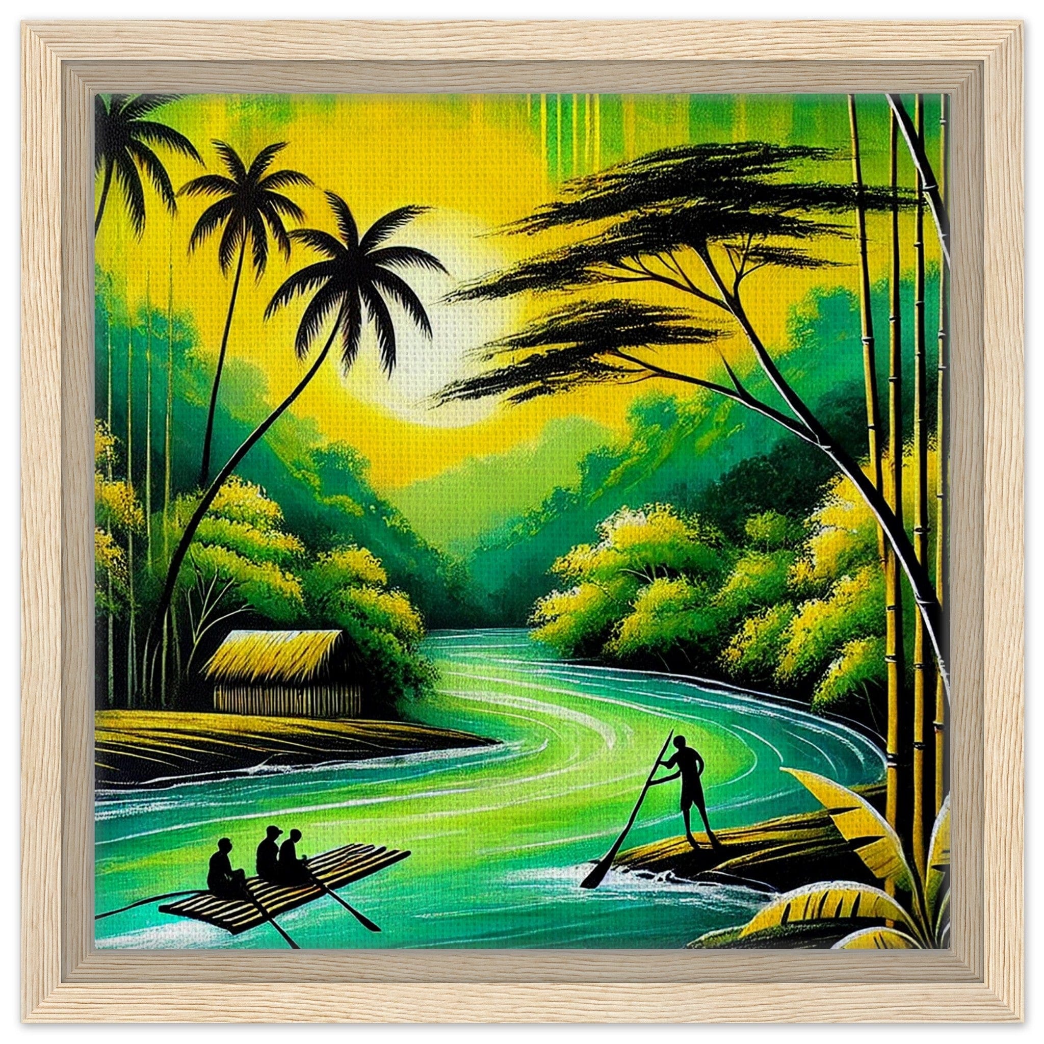 My Store Print Material 30x30 cm / 12x12″ / Wood frame Island Rafting Two Framed Canvas