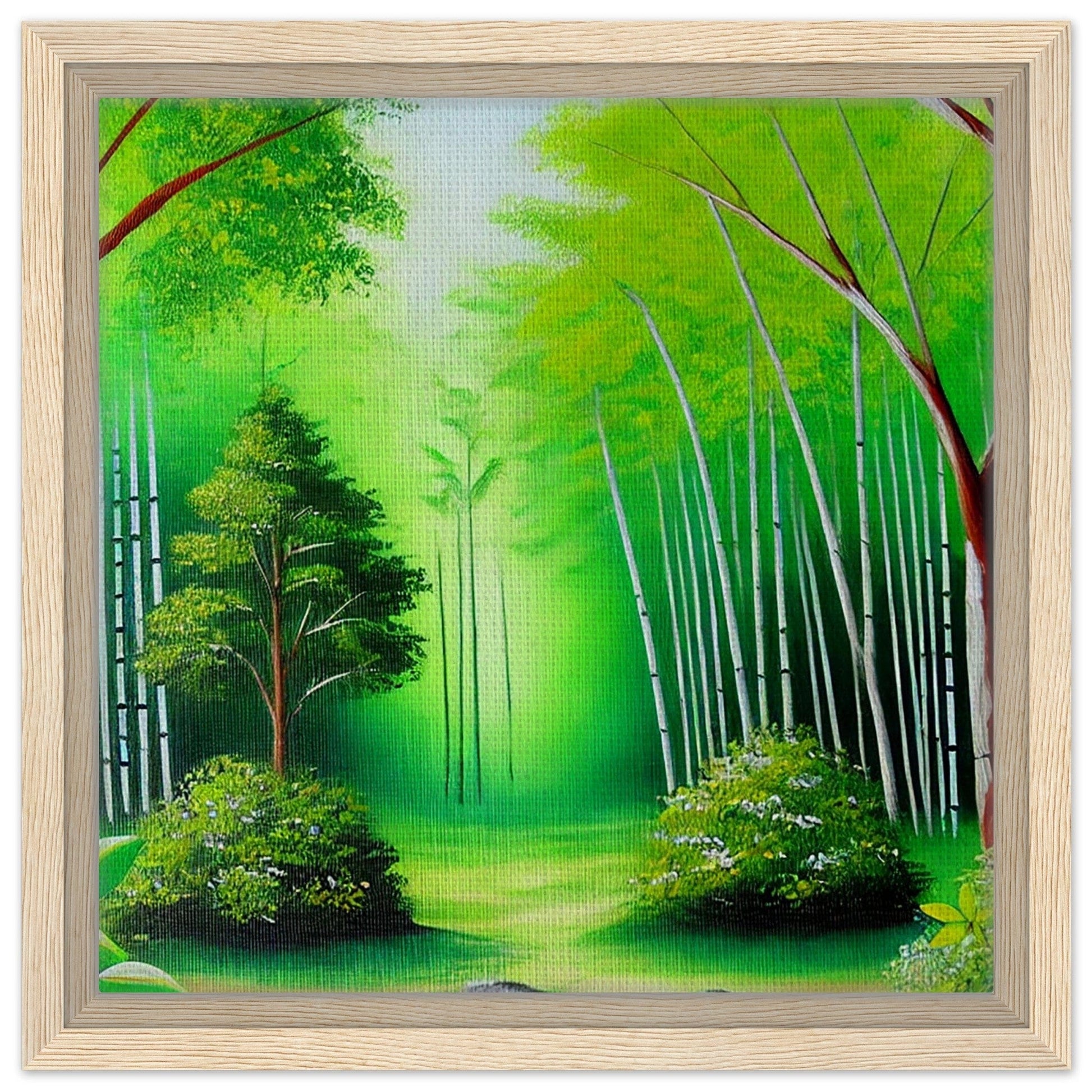 My Store Print Material 30x30 cm / 12x12″ / Wood frame Old Bamboo Walk One Framed Canvas