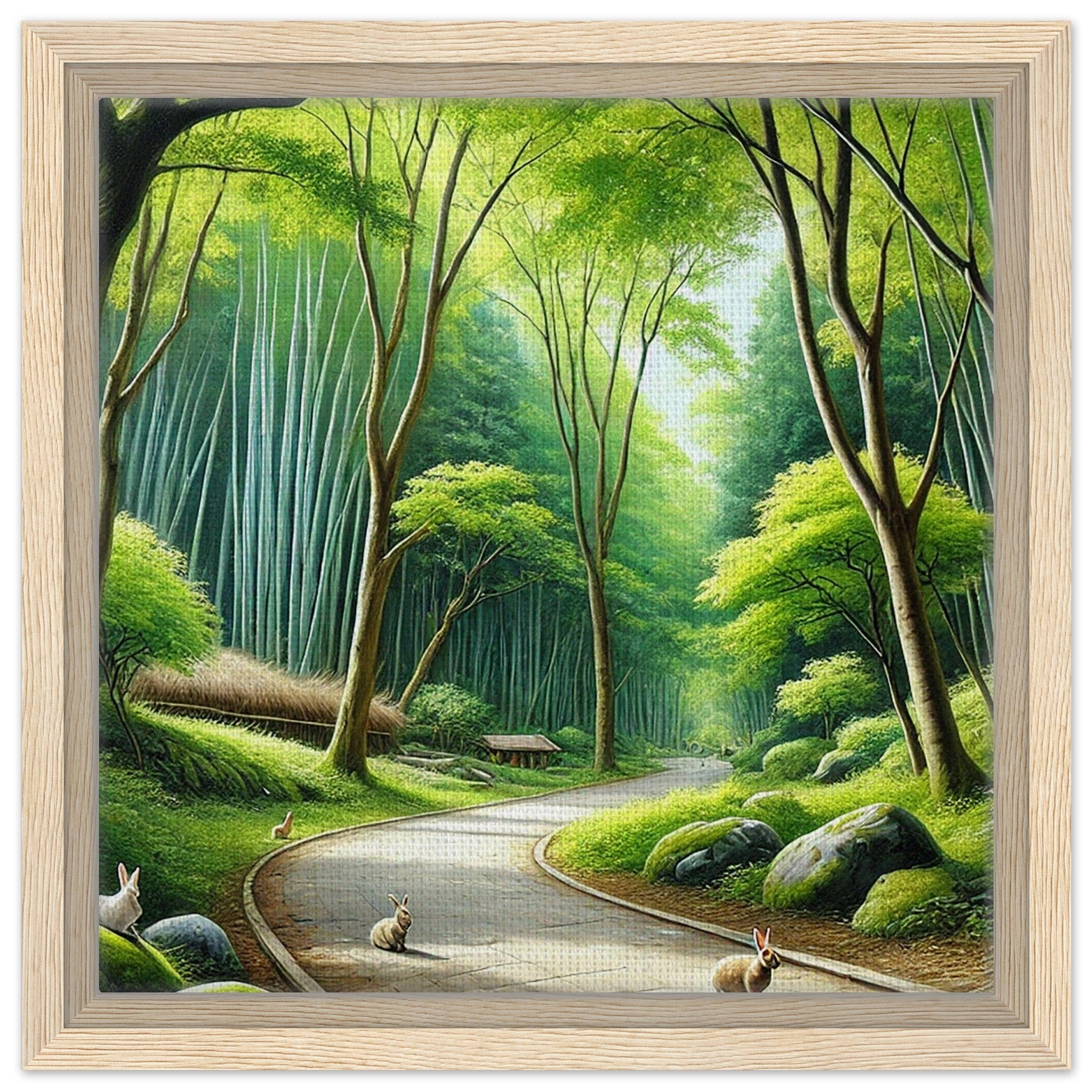 My Store Print Material 30x30 cm / 12x12″ / Wood frame Old Forrest Trail One Framed Canvas