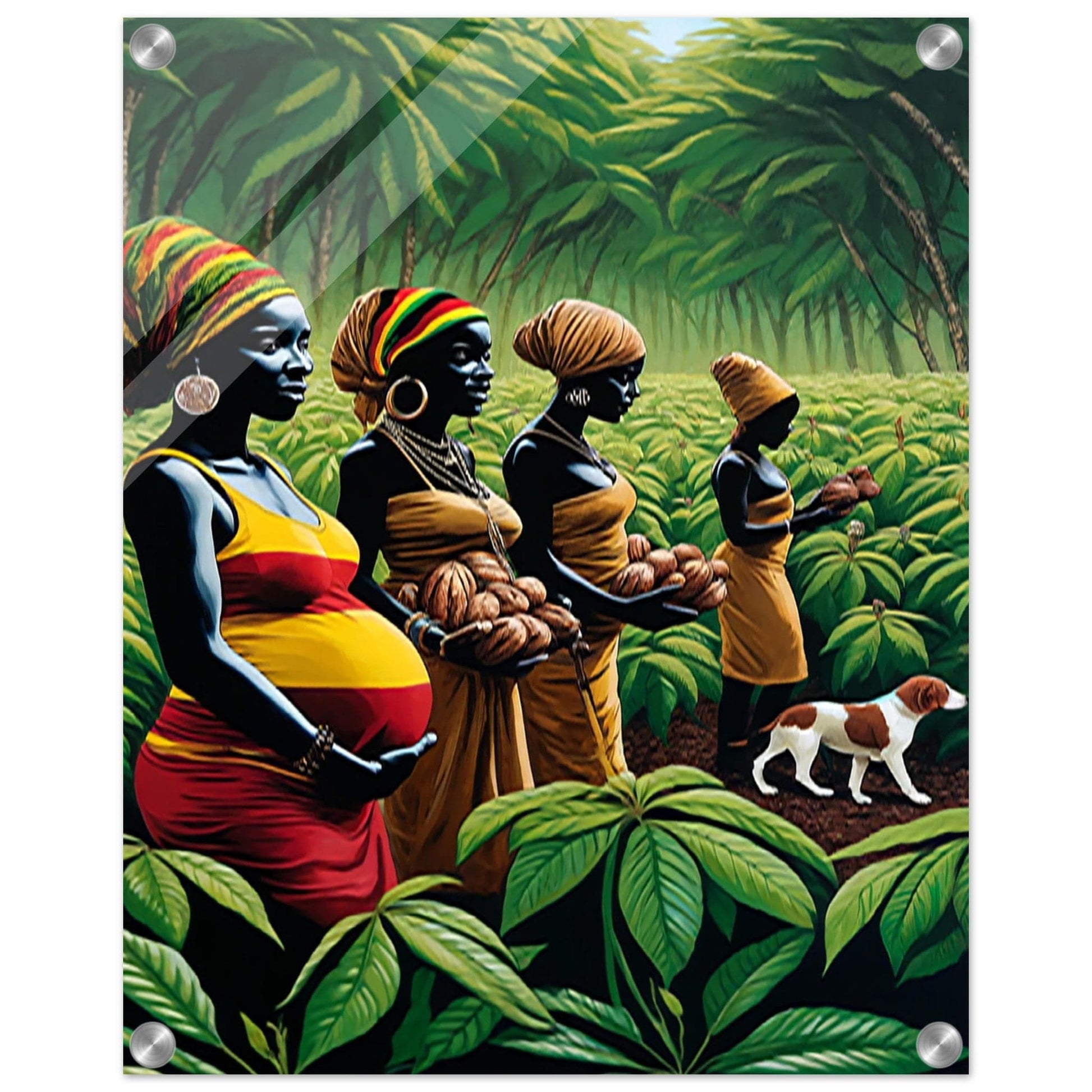 My Store Print Material 40x50 cm / 16x20″ Cocoa Farming Family One Acrylic Print