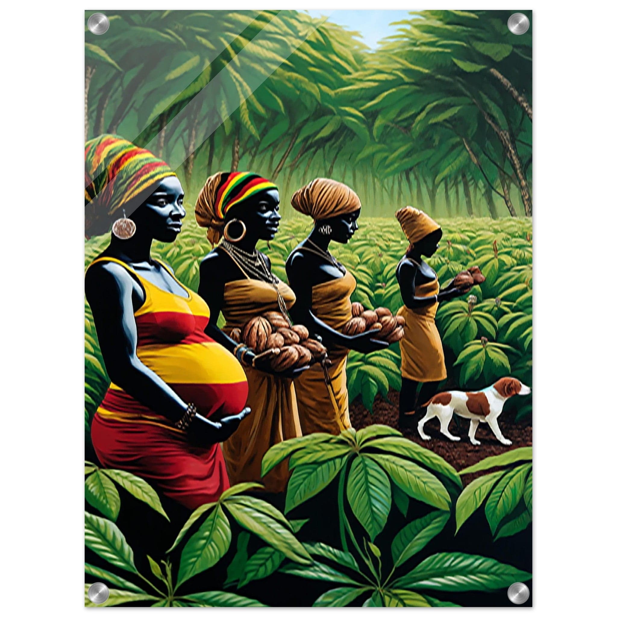My Store Print Material 45x60 cm / 18x24″ Cocoa Farming Family One Acrylic Print